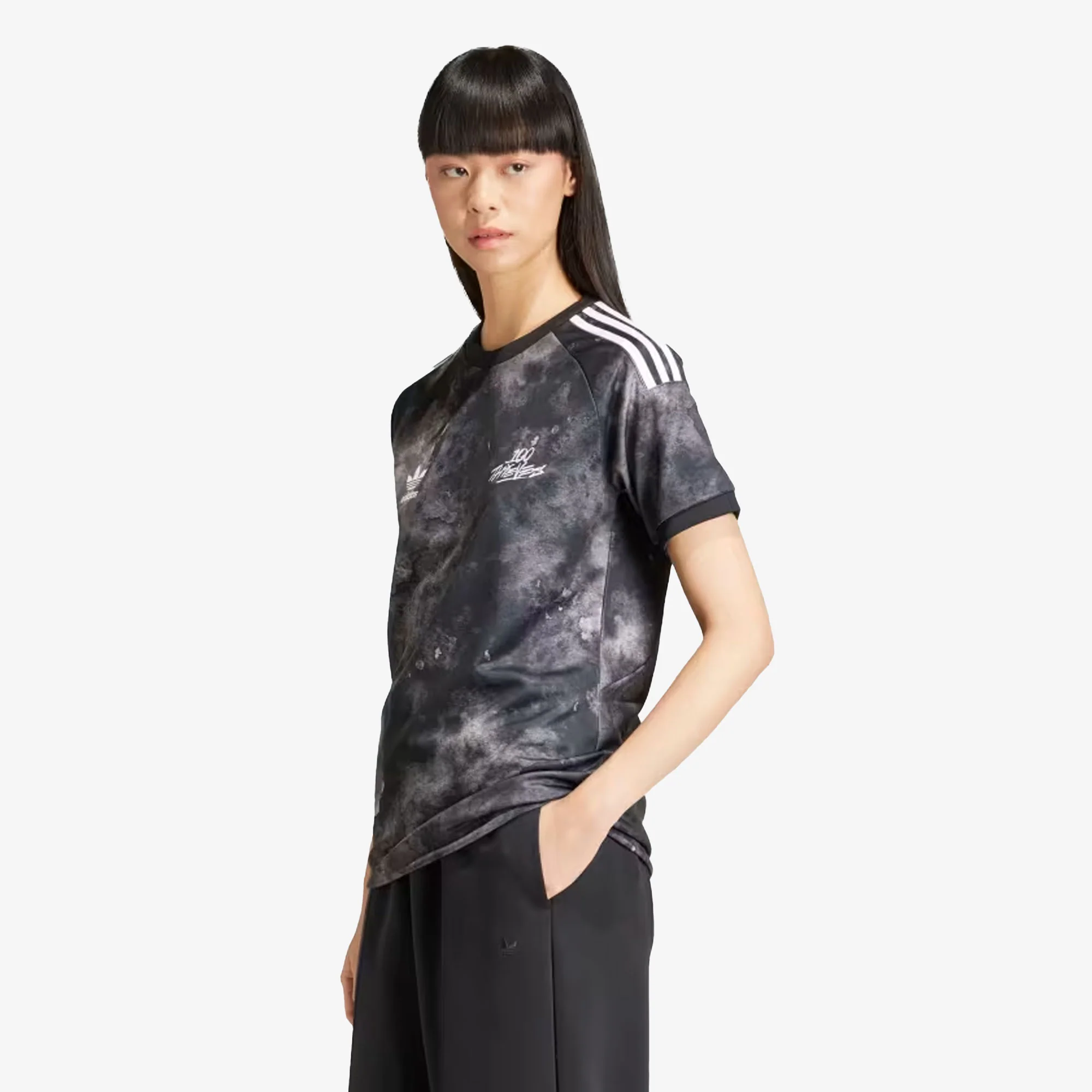 Adidas Originals | 100 THIEVES JERSEY { BLACK/WHITE