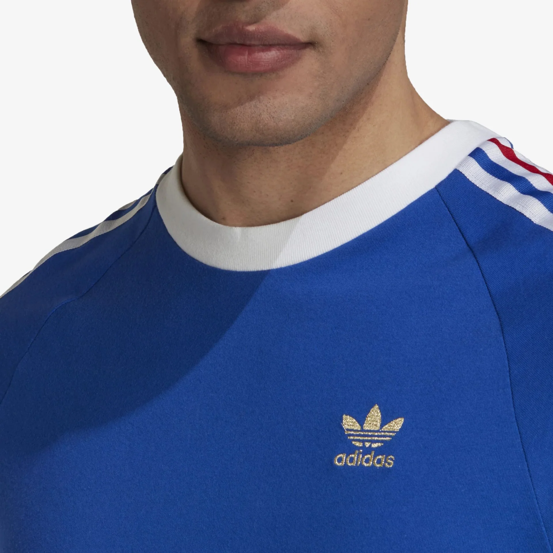 Adidas Originals | 3-STRIPES TEE { ROYAL BLUE/WHITE - Image 3
