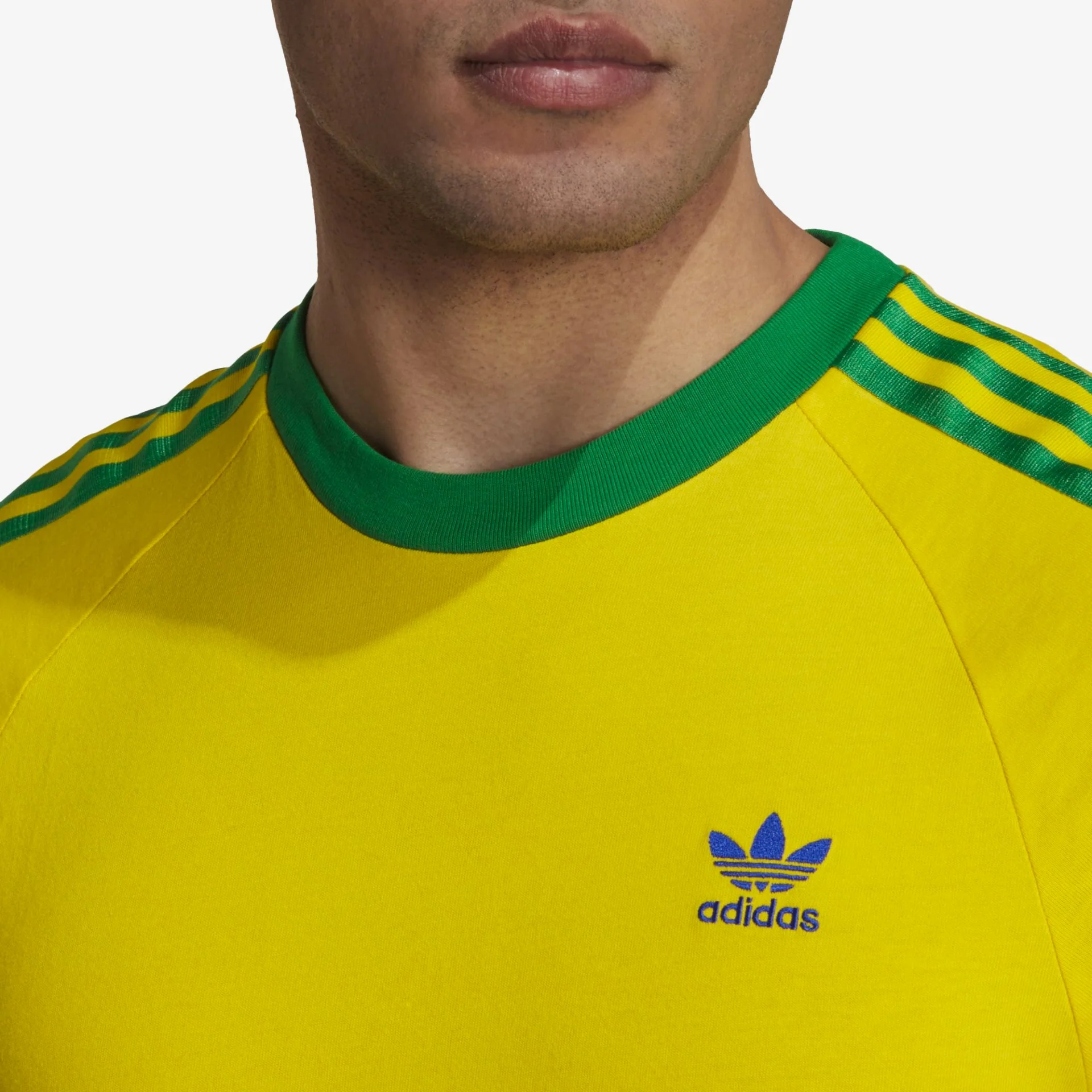 Adidas Originals | 3-STRIPES TEE { YELLOW/GREEN - Image 4