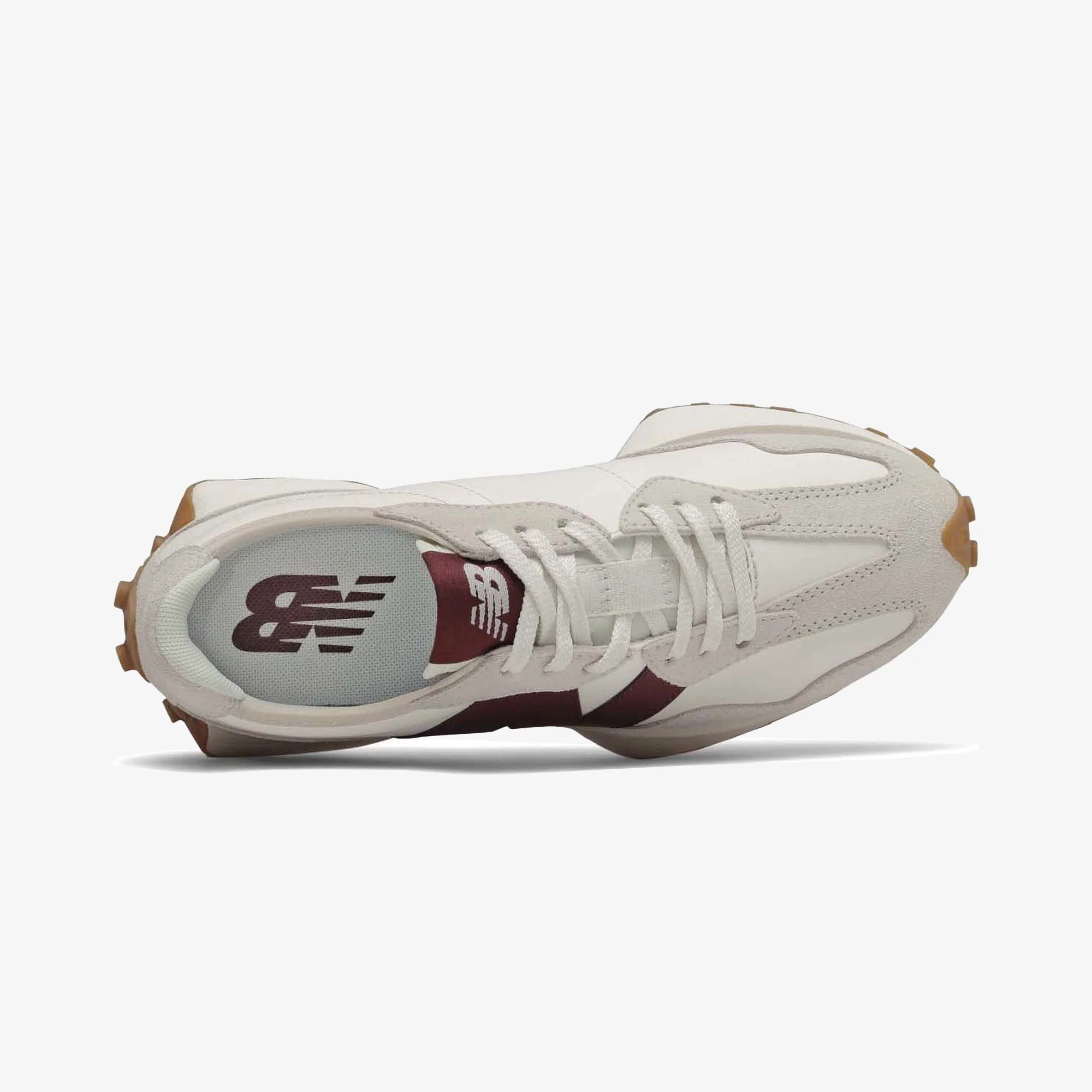New Balance | 327 { MOONBEAM/CLASSIC BURGUNDY - Image 2