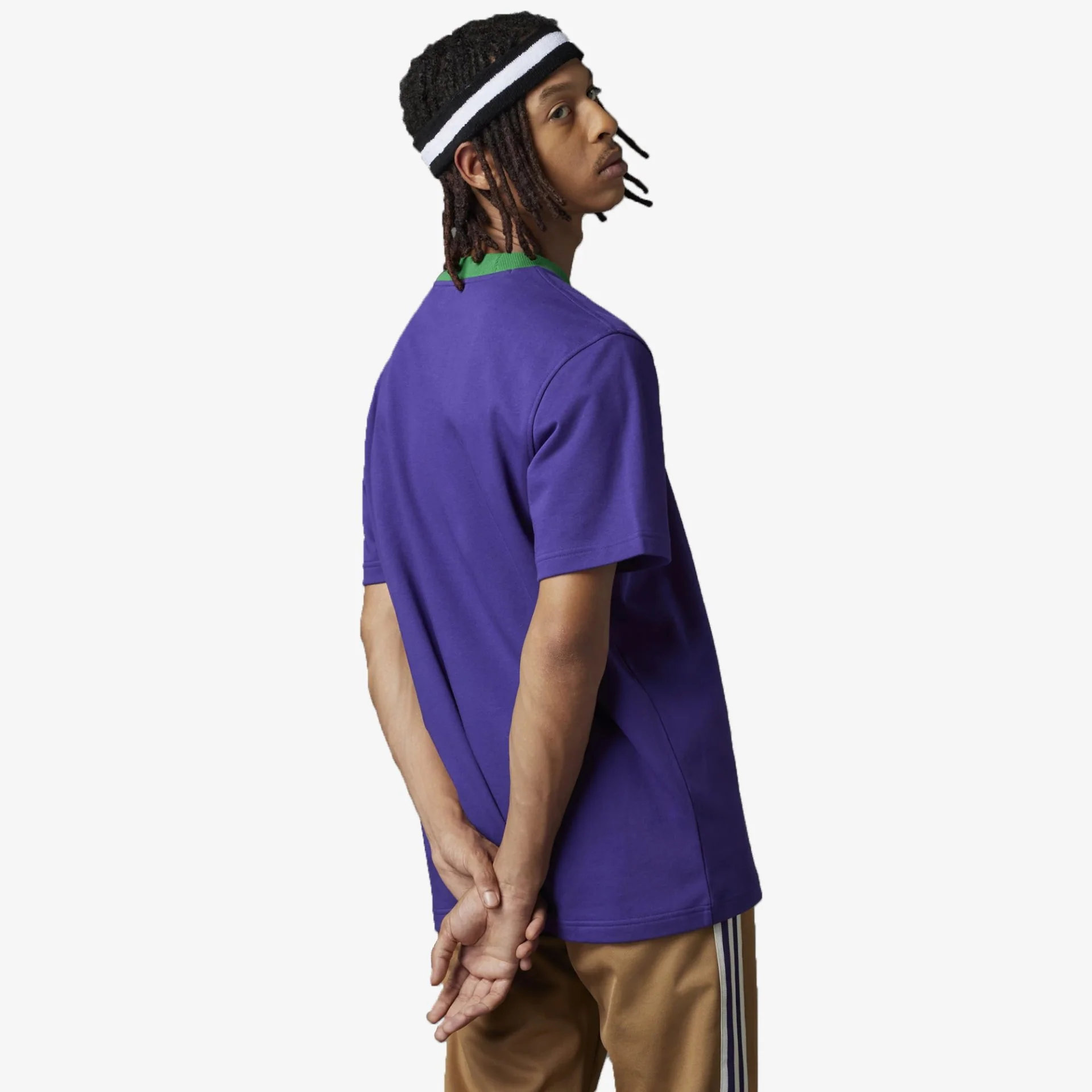 Adidas Originals | 70S LARGE TREFOIL TEE  { RICH PURPLE - Image 2