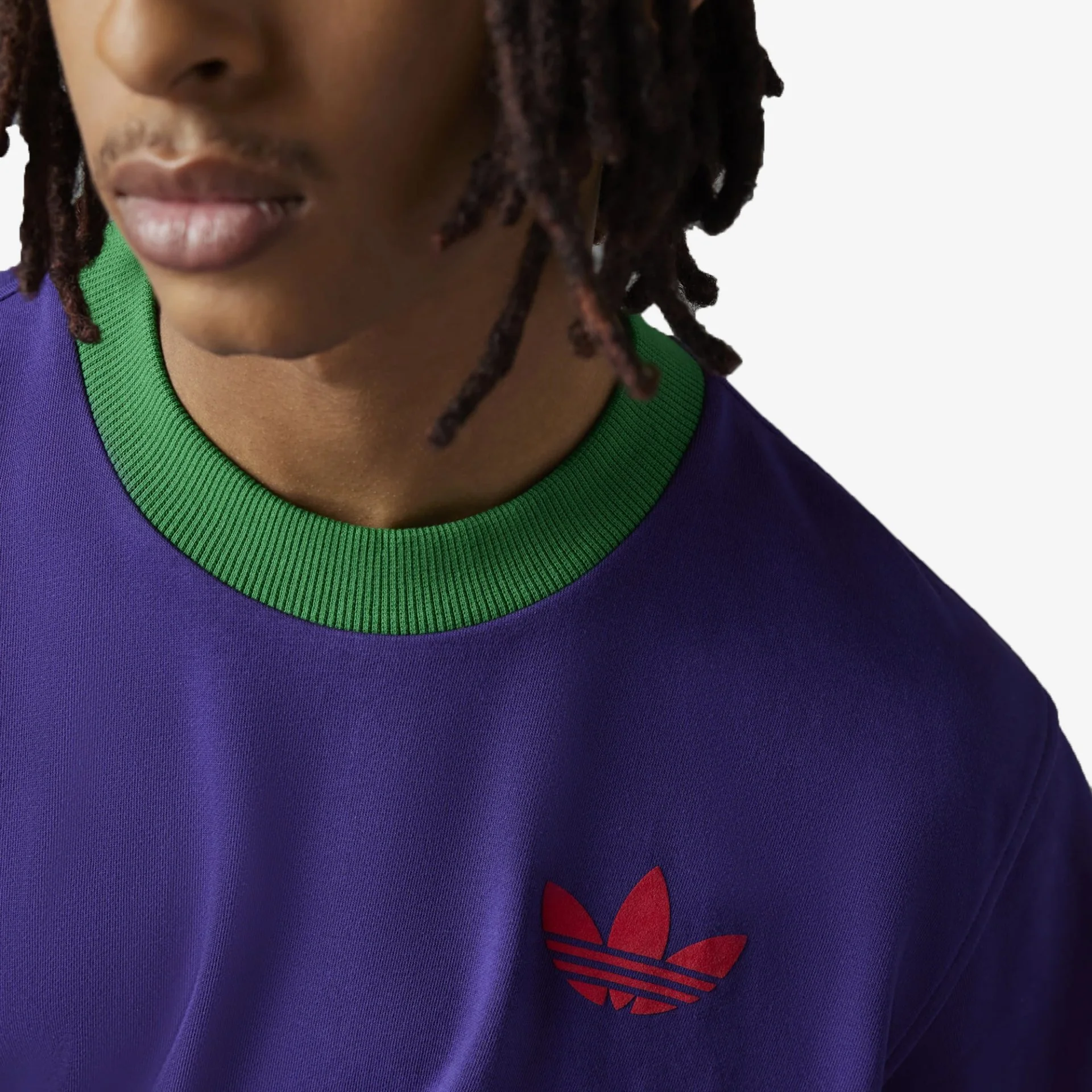 Adidas Originals | 70S LARGE TREFOIL TEE  { RICH PURPLE - Image 4