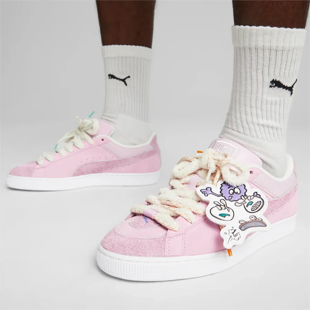 Puma | 8ENJAMIN SUEDE { PINK/WHITE - Image 4
