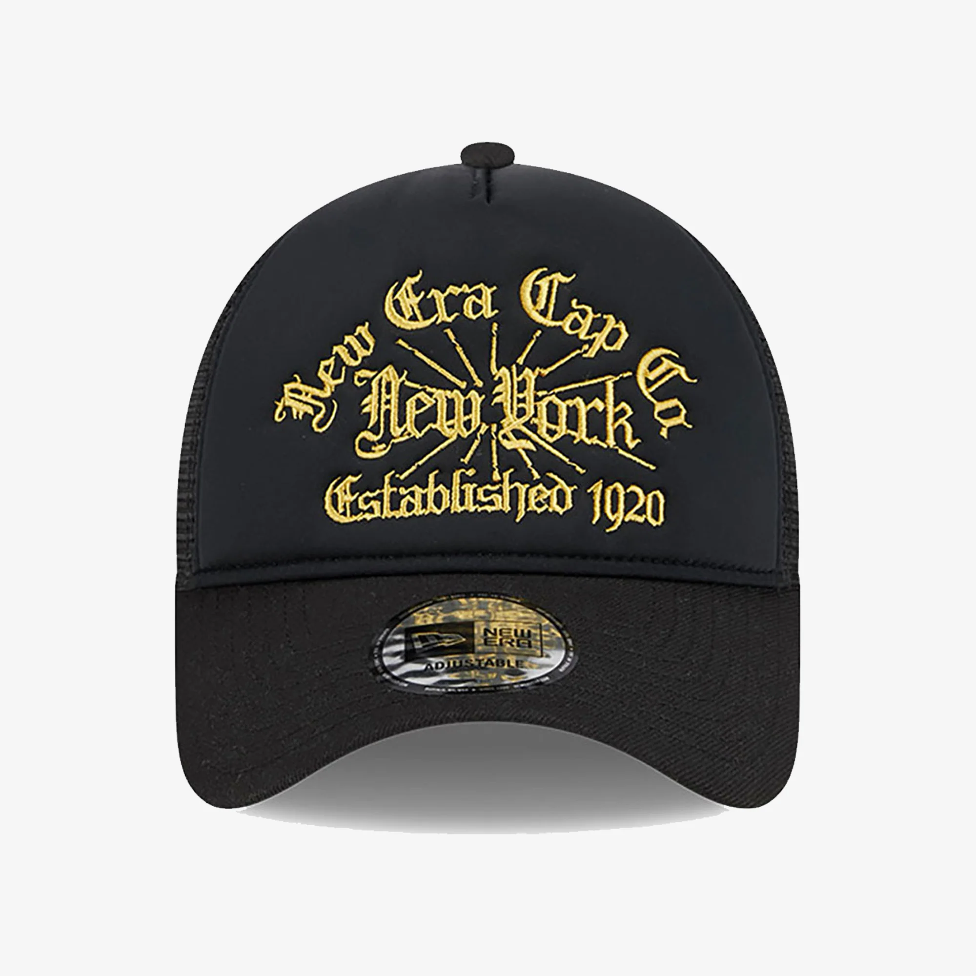 New Era | A-FRAME TRUCKER CAP  { BLACK