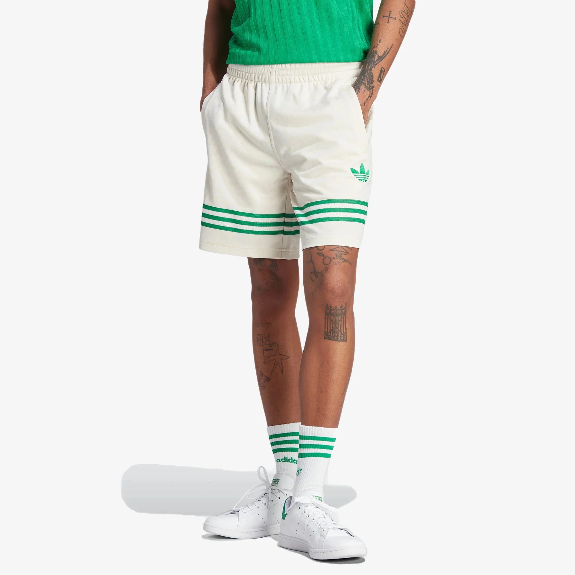 Adidas Originals | ADICOLOR 70S MONOGRAM SHORTS { WONDER WHITE
