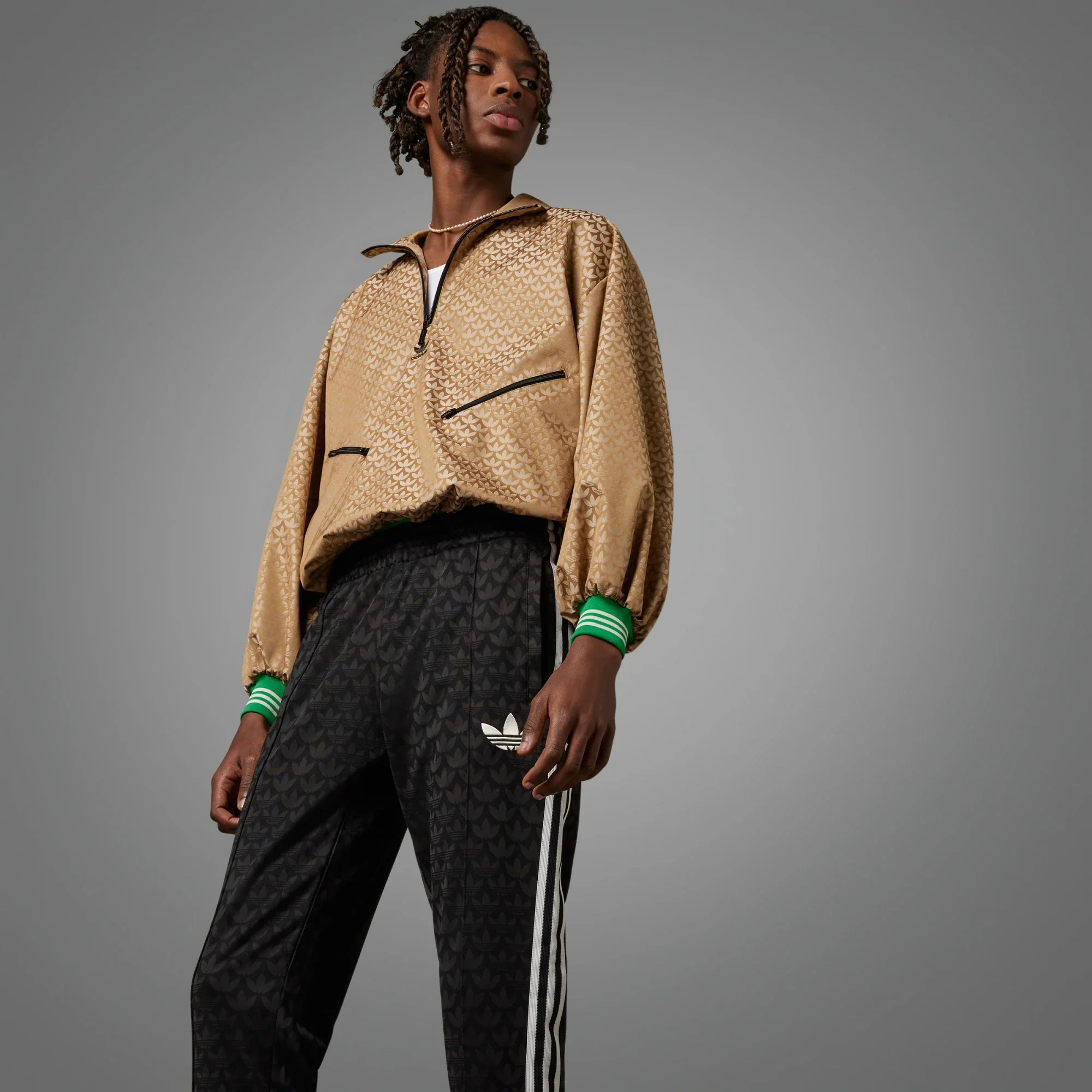 Adidas Originals | ADICOLOR 70S MONOGRAM TRACK PANTS { BLACK - Image 3