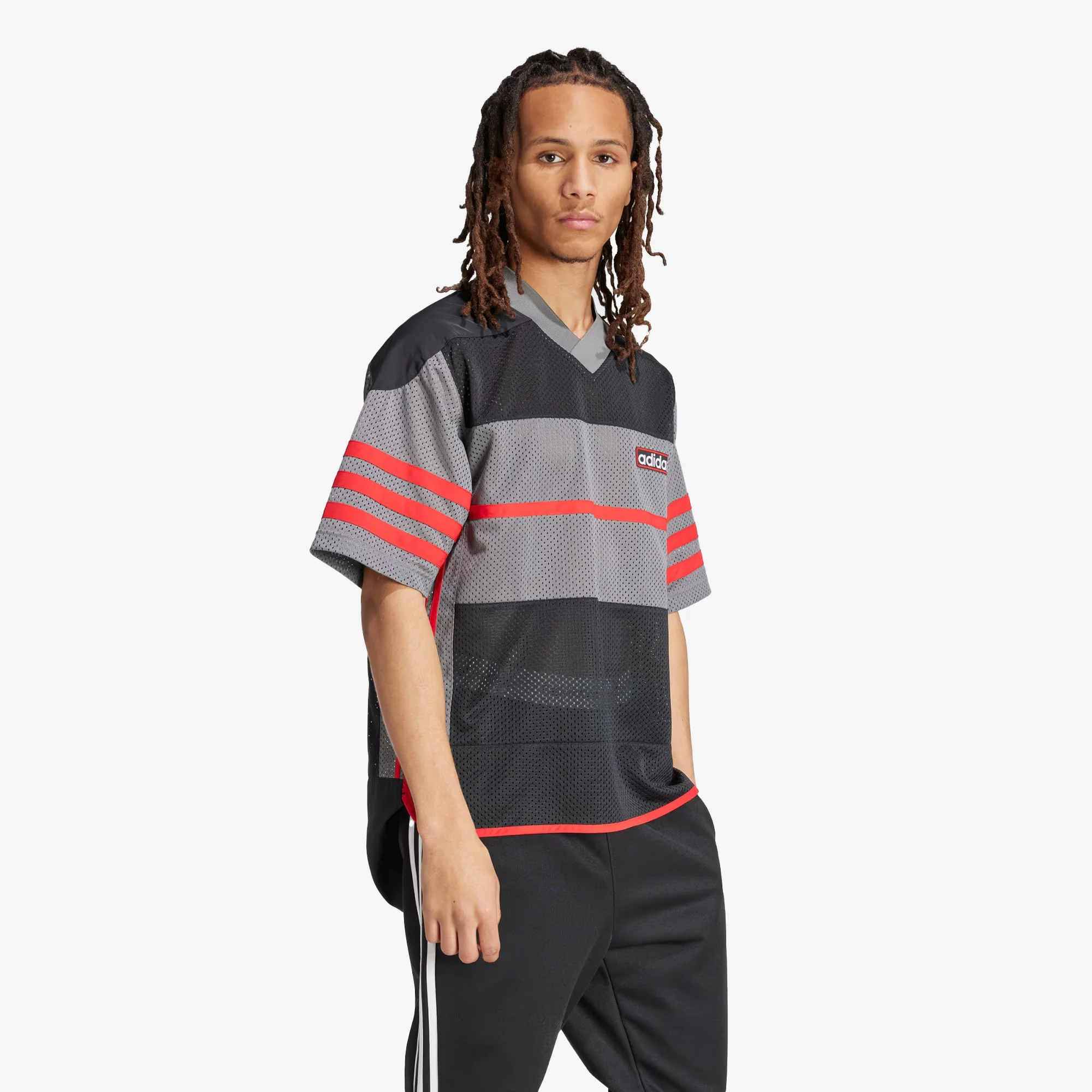 Adidas Originals | ADICOLOR ADIBREAK MESH JERSEY { BLACK/GREY - Image 3