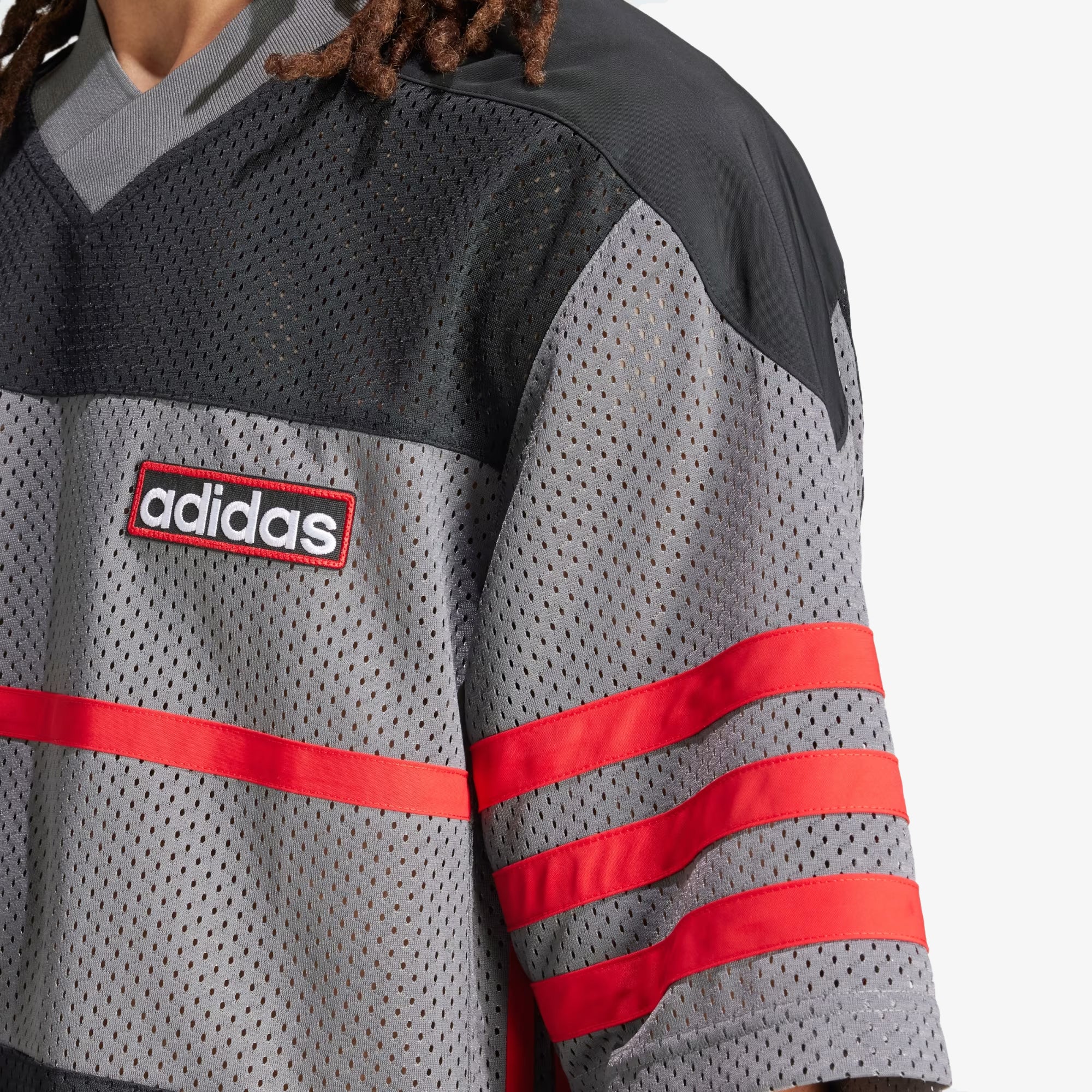 Adidas Originals | ADICOLOR ADIBREAK MESH JERSEY { BLACK/GREY - Image 5