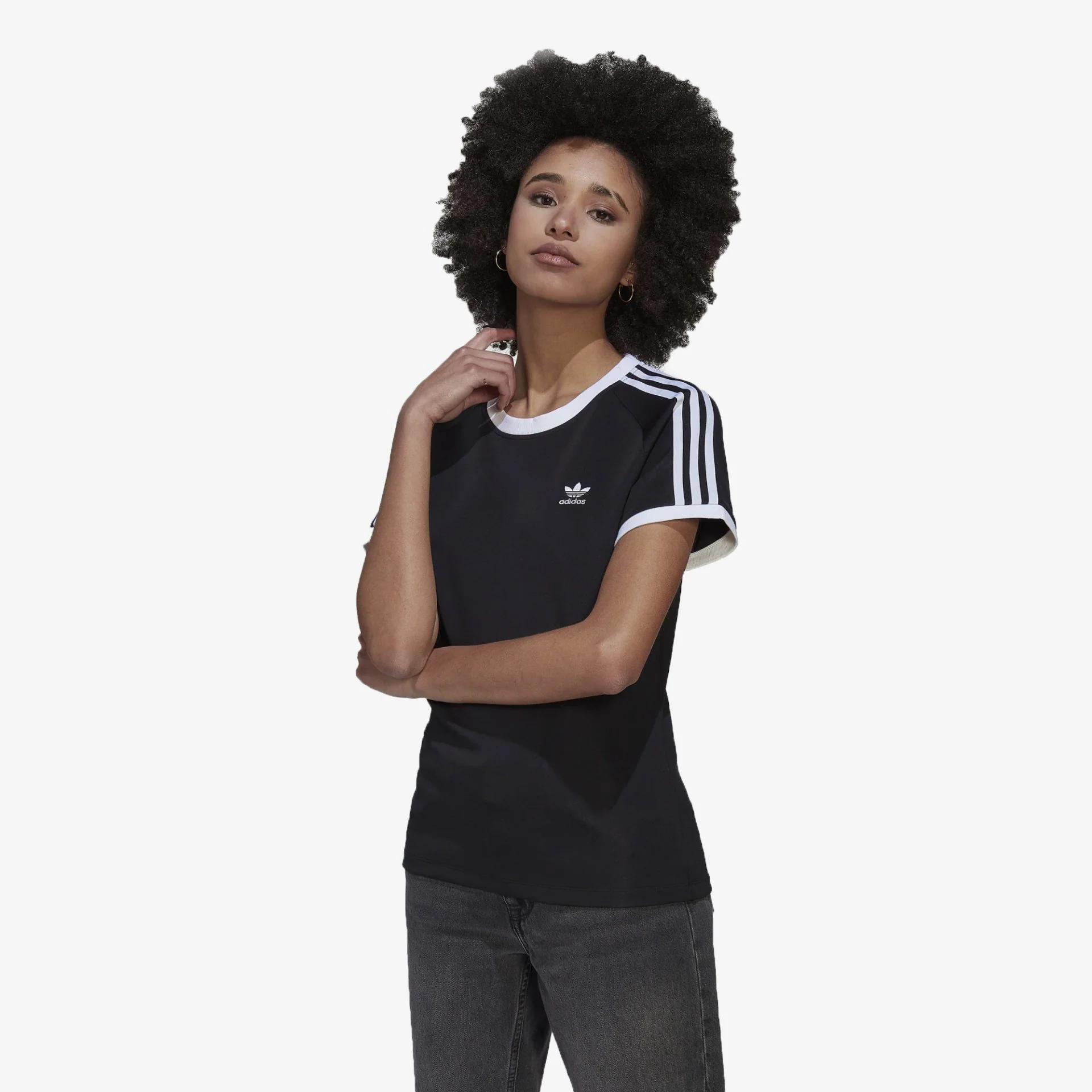 Adidas Originals | ADICOLOR CLASSICS SLIM 3-STRIPES TEE { BLACK