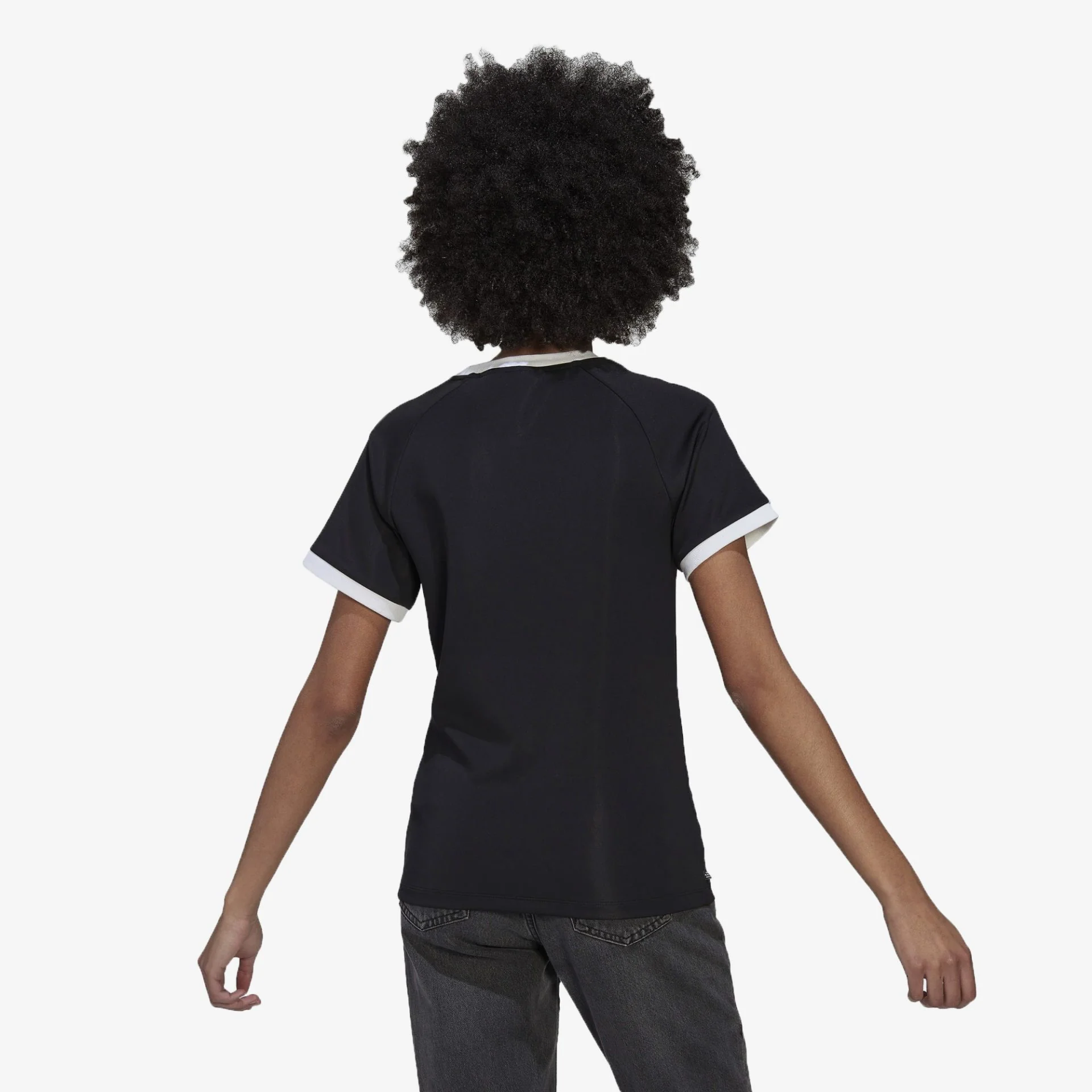Adidas Originals | ADICOLOR CLASSICS SLIM 3-STRIPES TEE { BLACK - Image 2