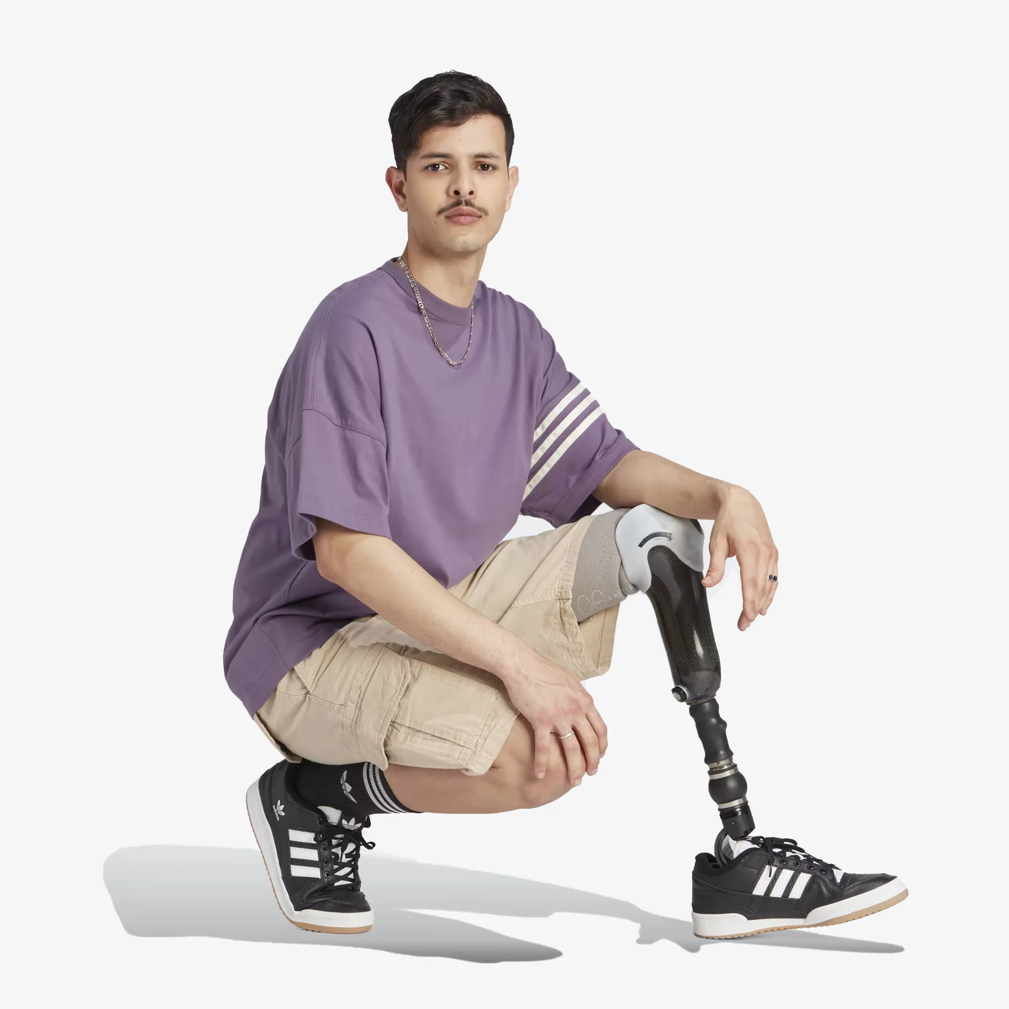 Adidas Originals | ADICOLOR NEUCLASSICS TEE { VIOLET - Image 6