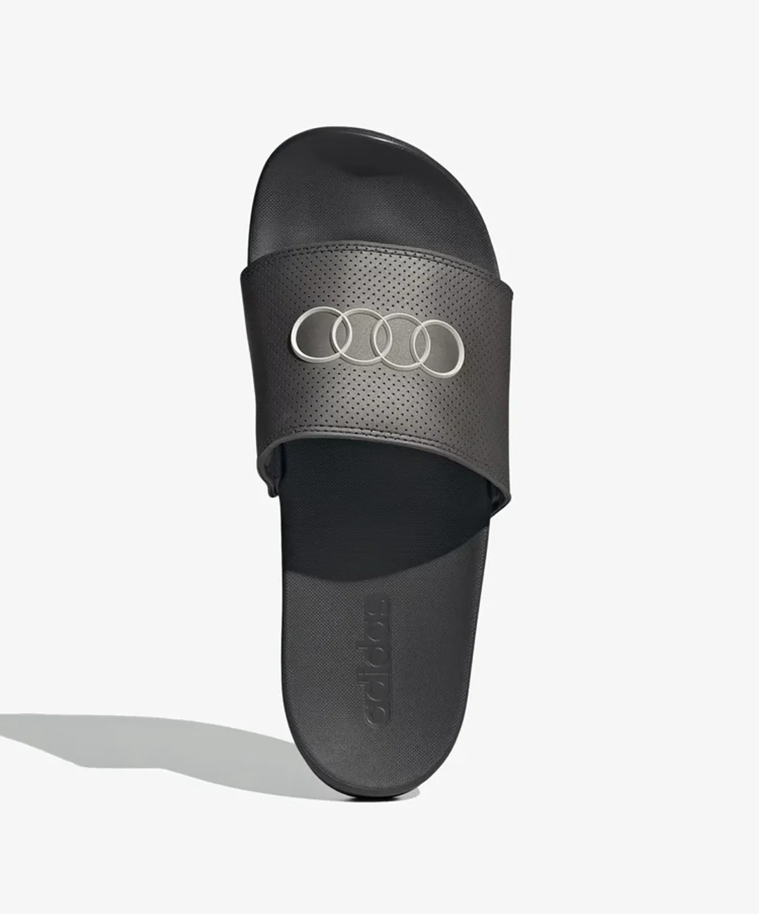 ADIDAS | ADILETTE AUDI F1 TEAM { UTILITY BLACK / UTILITY BLACK / CHALK PEARL - Image 2