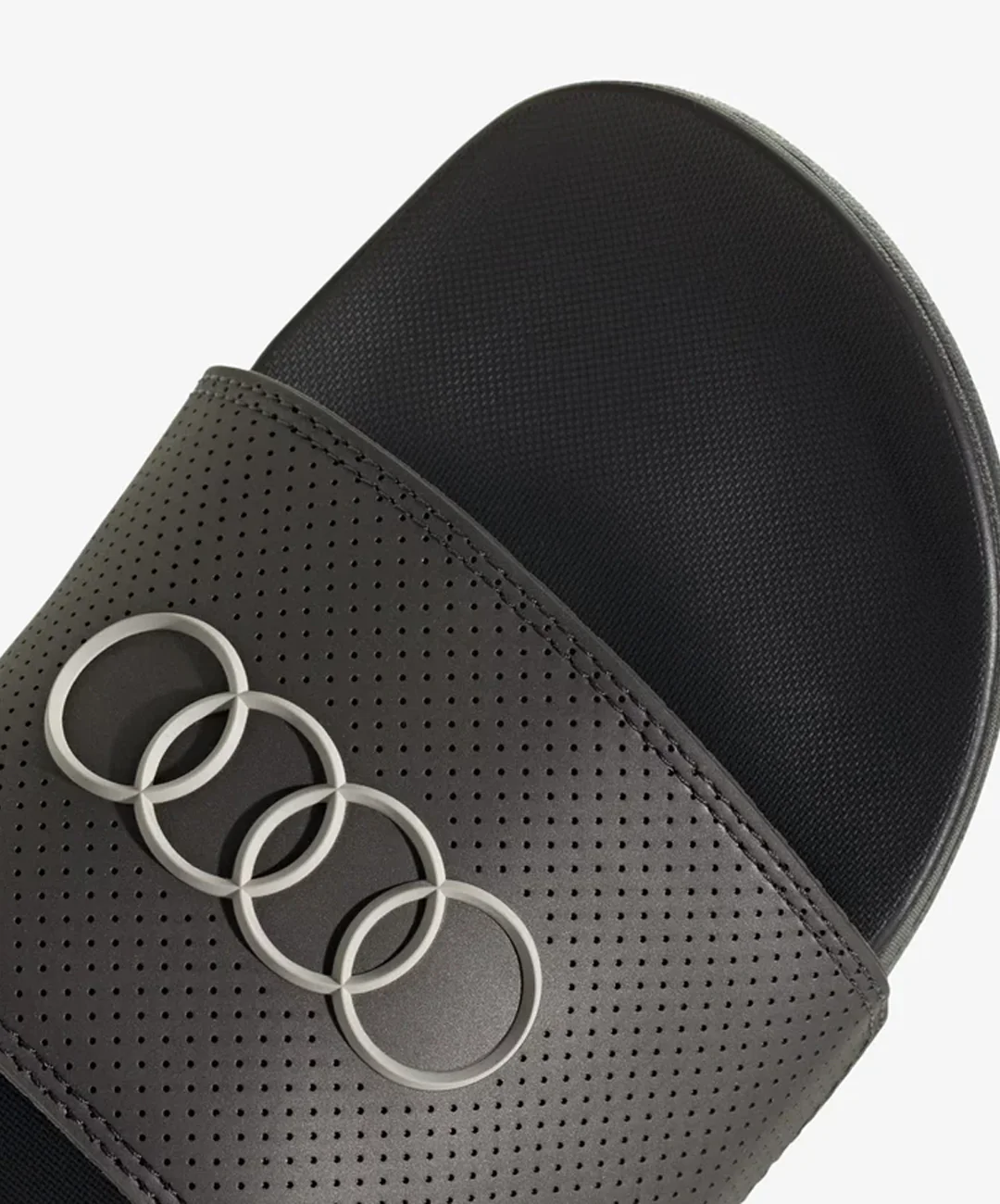ADIDAS | ADILETTE AUDI F1 TEAM { UTILITY BLACK / UTILITY BLACK / CHALK PEARL - Image 4