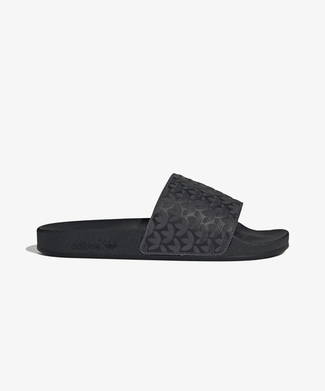 ADIDAS | ADILETTE SLIDES { CORE BLACK/CORE BLACK/GREY SIX