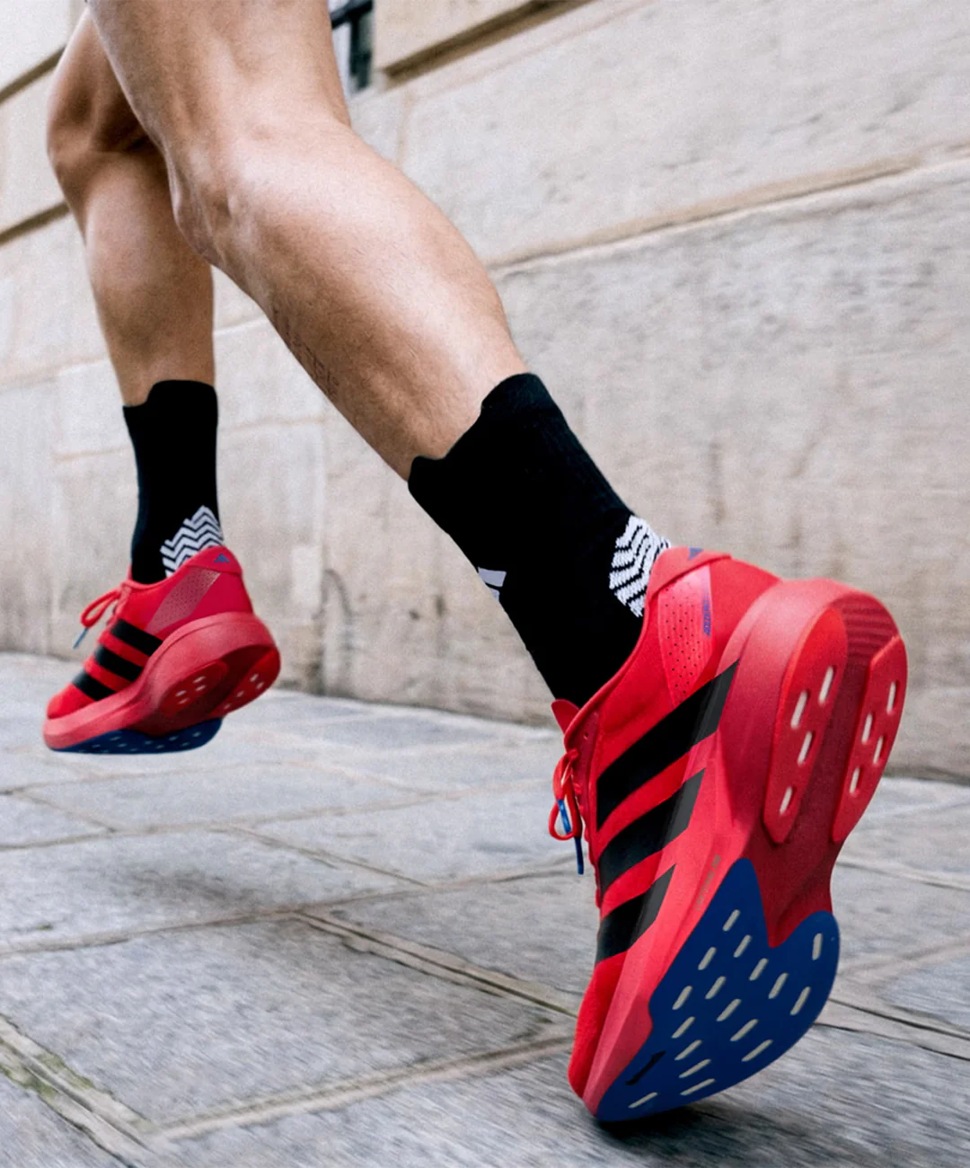 ADIDAS | ADIZERO EVO SL { PURE RUBY/CORE BLACK/POWER BLUE - Image 8