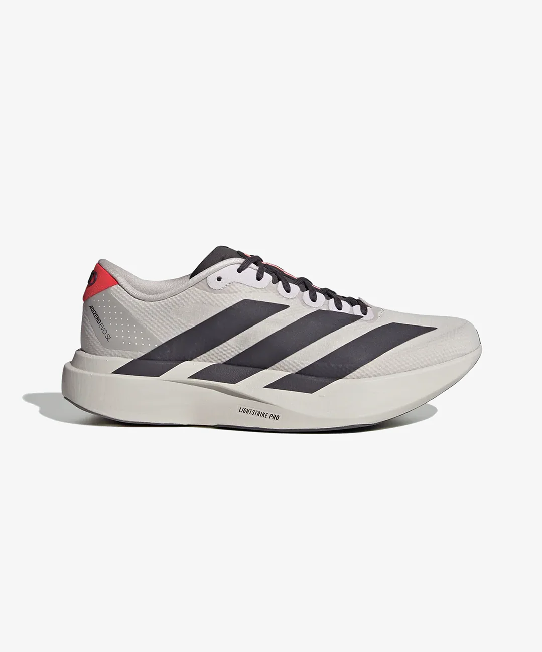 ADIDAS | ADIZERO EVO SL WOVEN AUDI REVOLUT F1 TEAM { CHALK PEARL / UTILITY BLACK / HI-RES RED