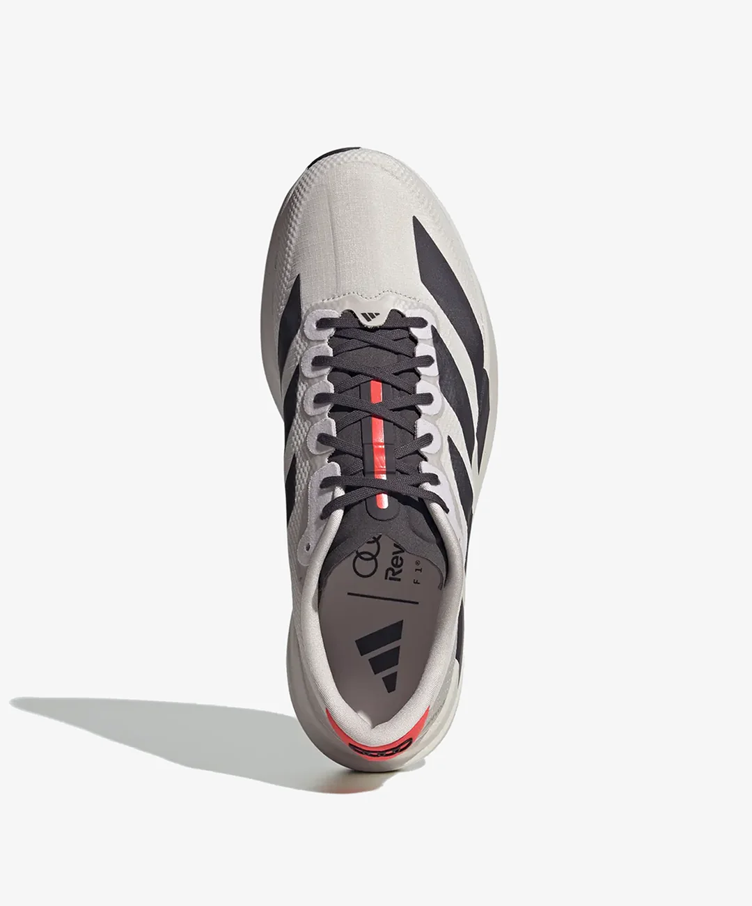 ADIDAS | ADIZERO EVO SL WOVEN AUDI REVOLUT F1 TEAM { CHALK PEARL / UTILITY BLACK / HI-RES RED - Image 2