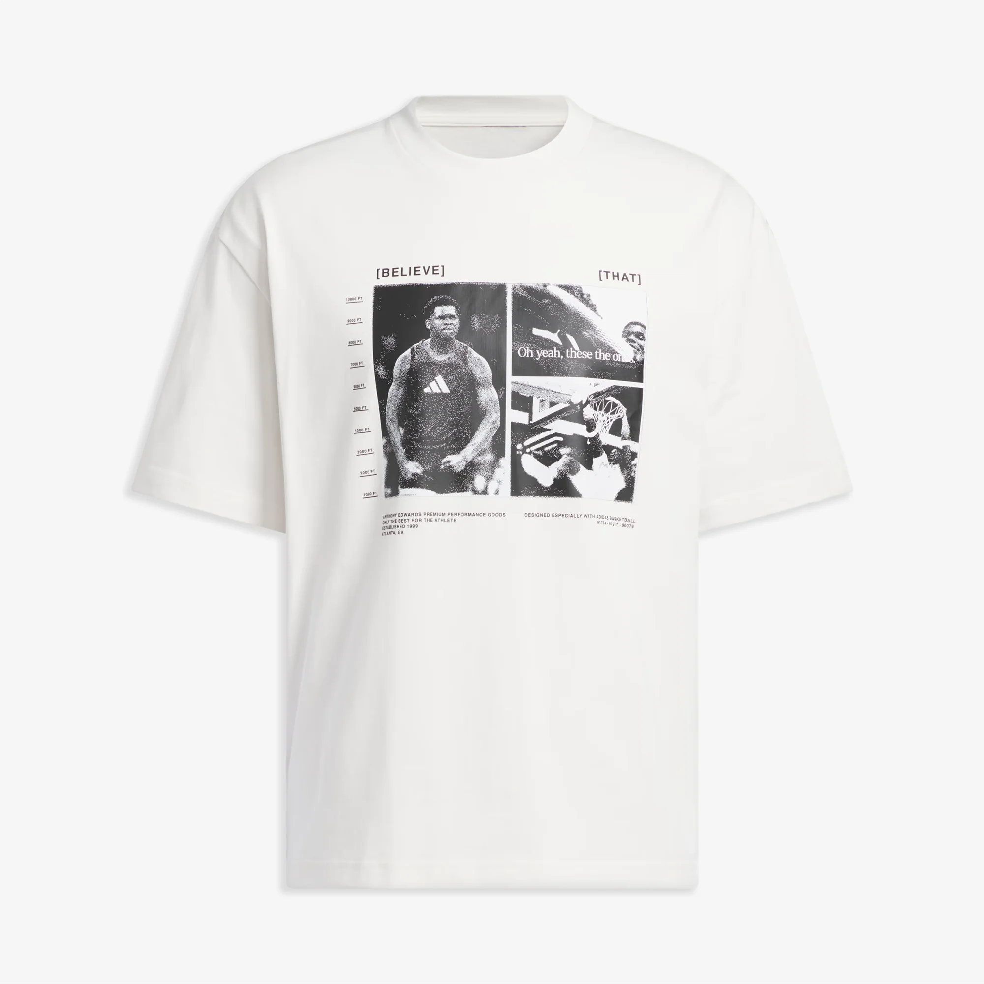 ADIDAS | ANTHONY EDWARDS TEE { CLOUD WHITE - Image 5