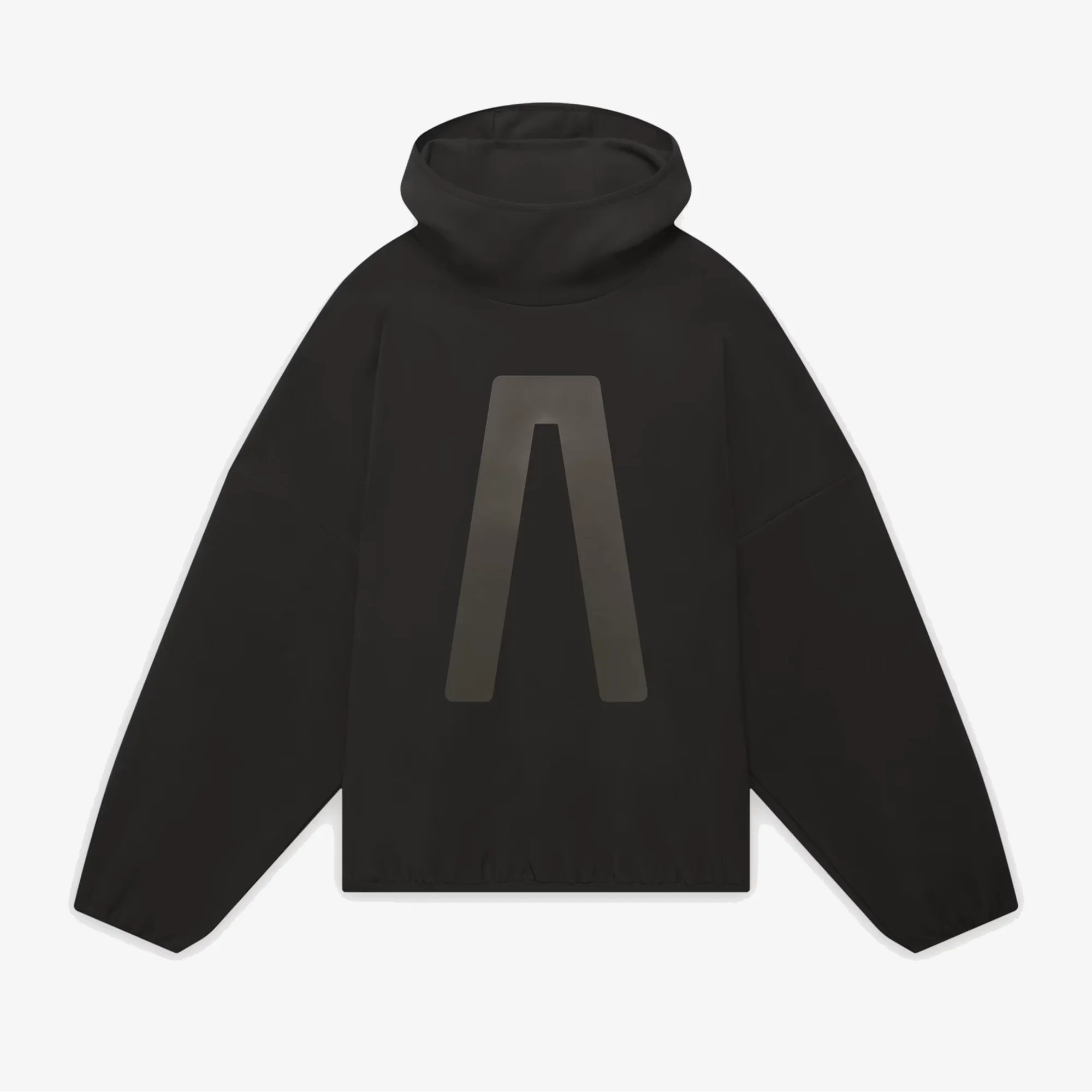 ADIDAS | FEAR OF GOD ATHLETICS SUEDE FLEECE HOODIE { BLACK - Image 2