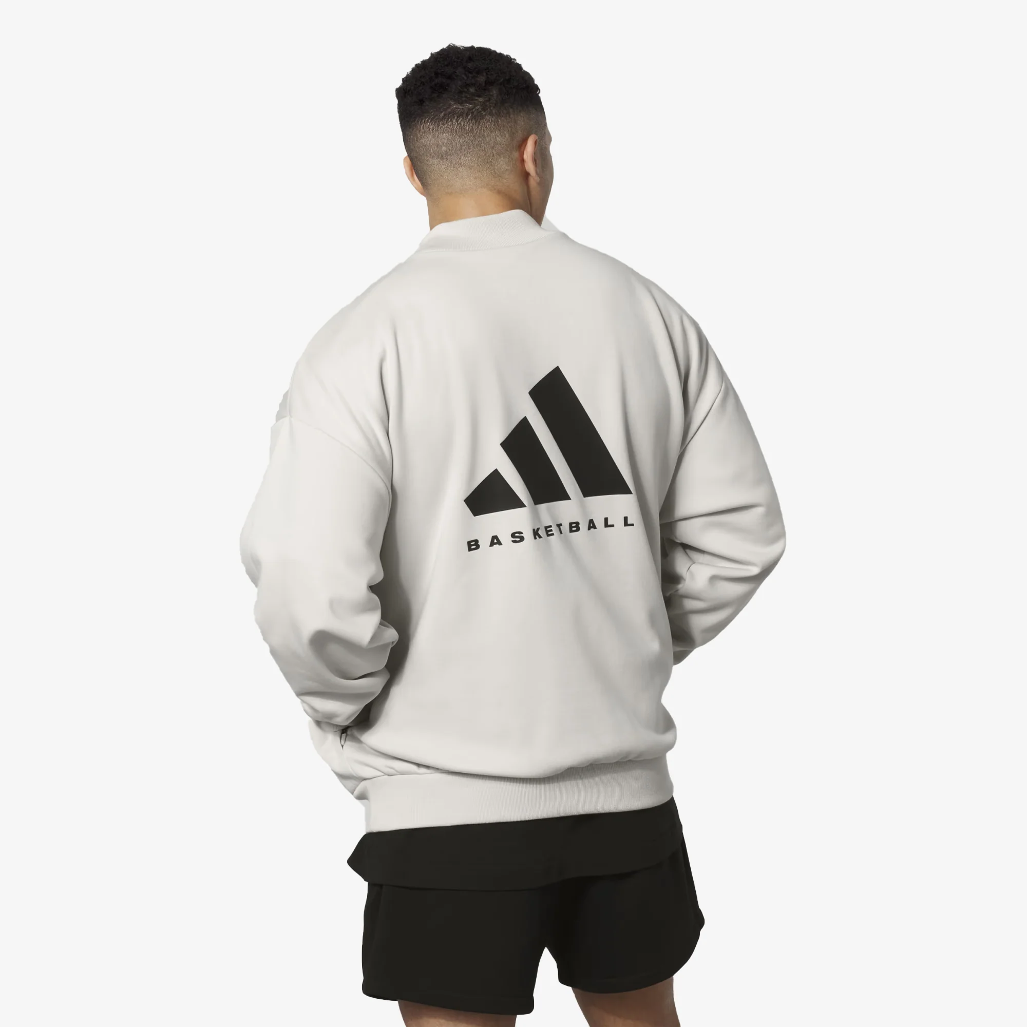 Adidas Originals | ADIDAS BASKETBALL 001 CREW NECK SWEAT { TALC - Image 4