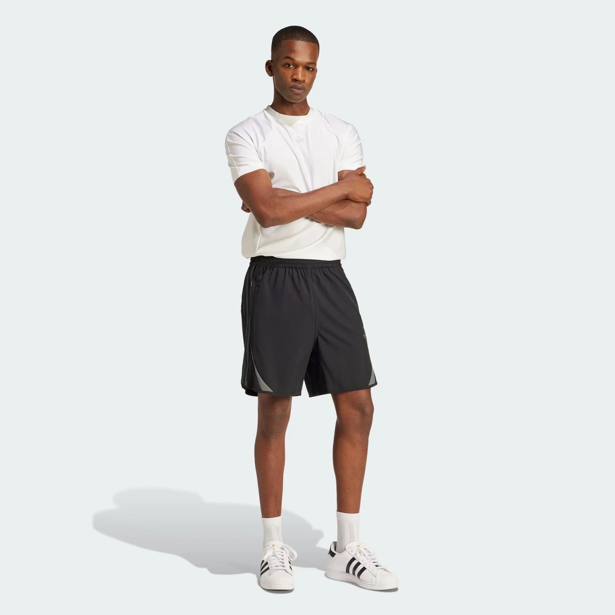 Adidas | FASHION CUTLINE SHORTS { BLACK - Image 6
