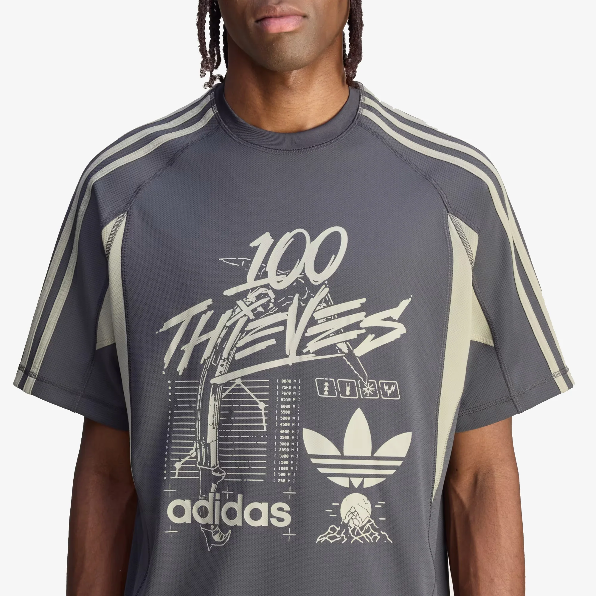 ADIDAS ORIGINALS | 100 THIEVES TEE { CARBON - Image 4