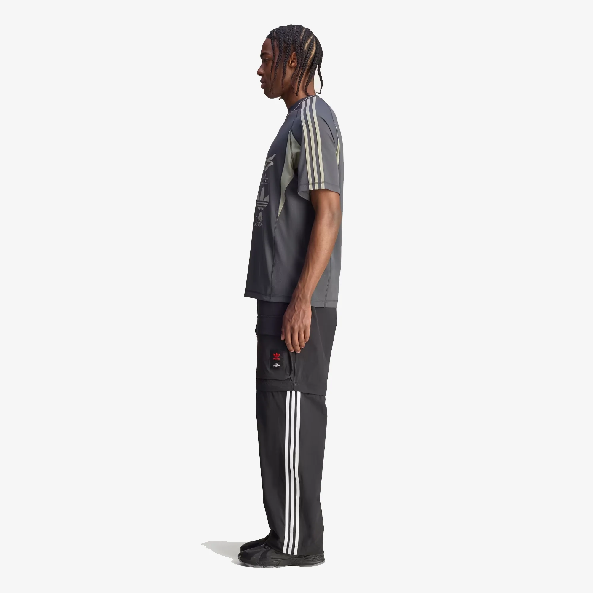 Adidas Originals | 100 THIEVES ZIP PANTS { BLACK - Image 6
