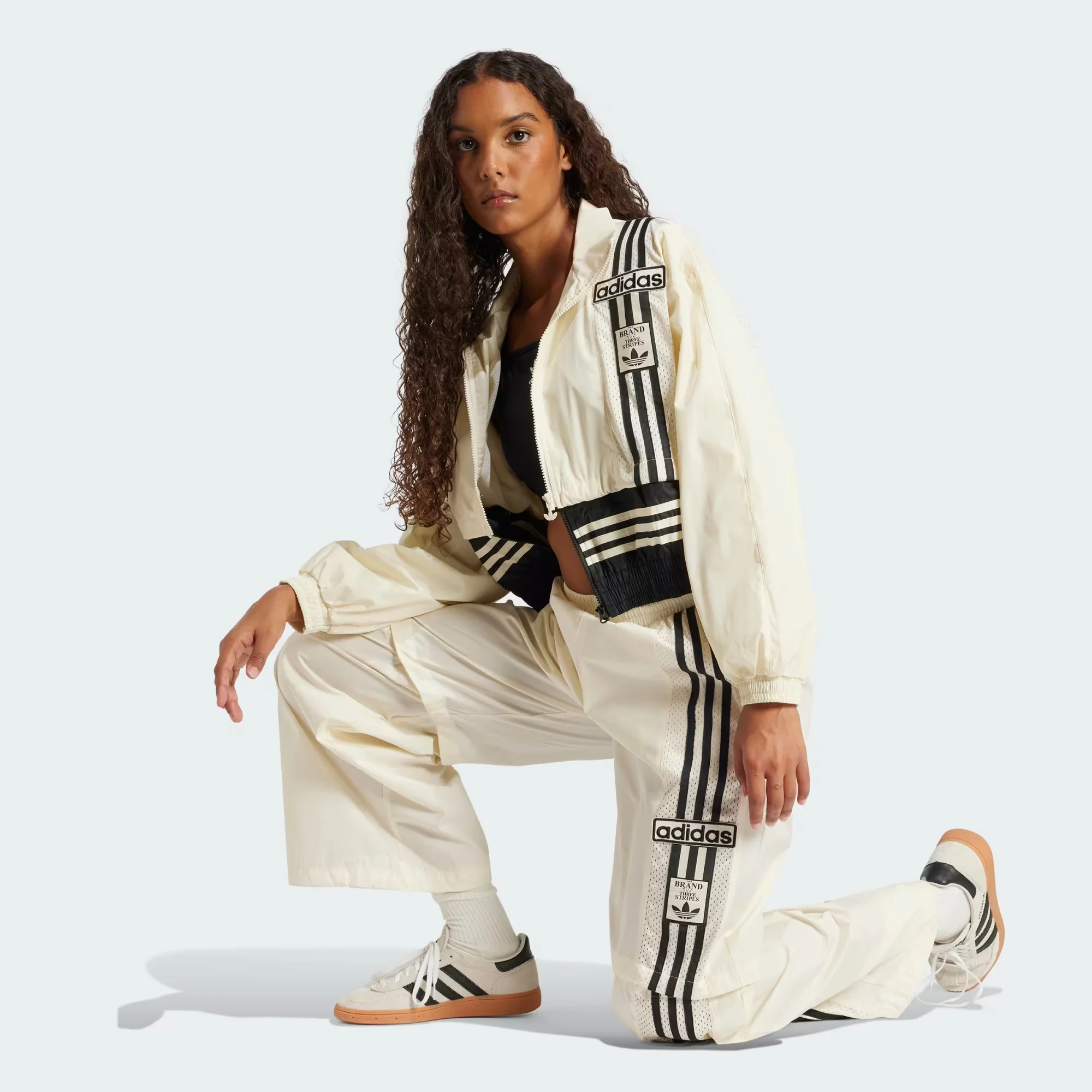 Adidas Originals | ADIBREAK WOVEN TWO-IN-ONE TRACK PANTS { CREAM WHITE - Image 7
