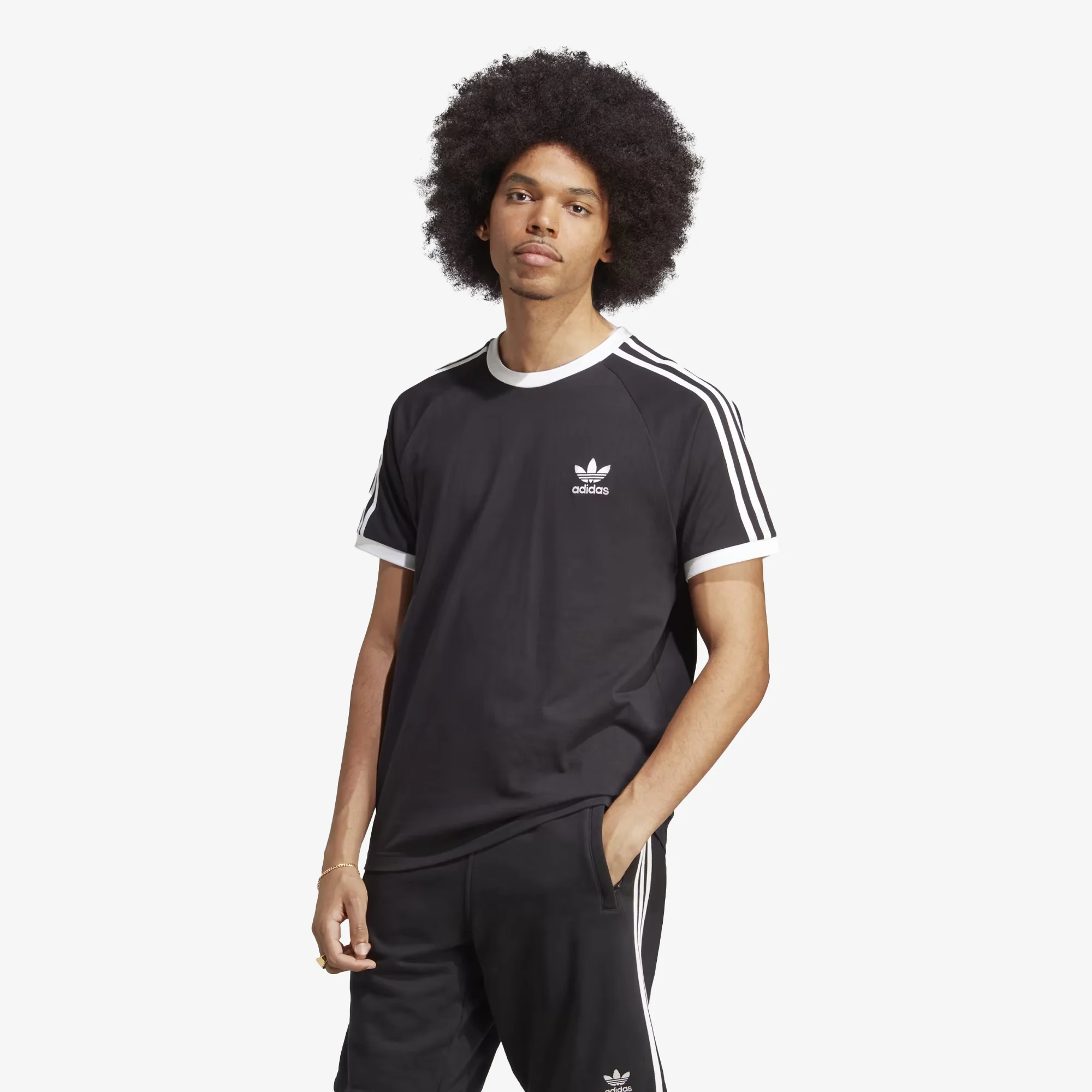 ADIDAS ORIGINALS | ADICOLOR CLASSICS 3-STRIPES TEE { BLACK - Image 5