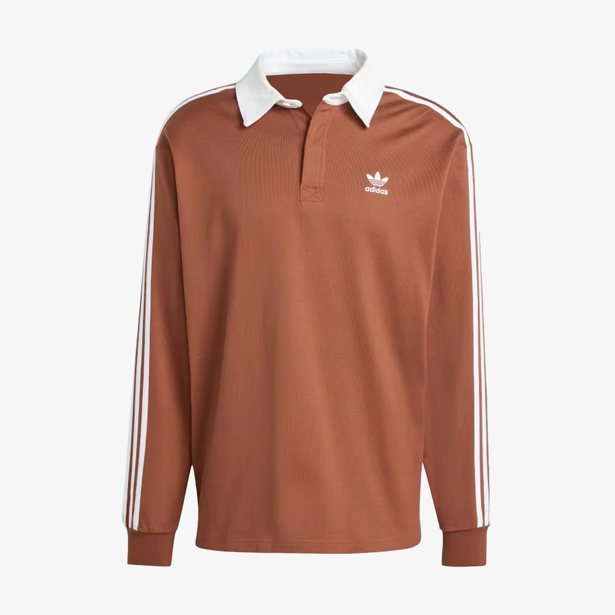 Adidas Originals | ADICOLOR RUGBY POLO SHIRT { PRELOVED BROWN - Image 3