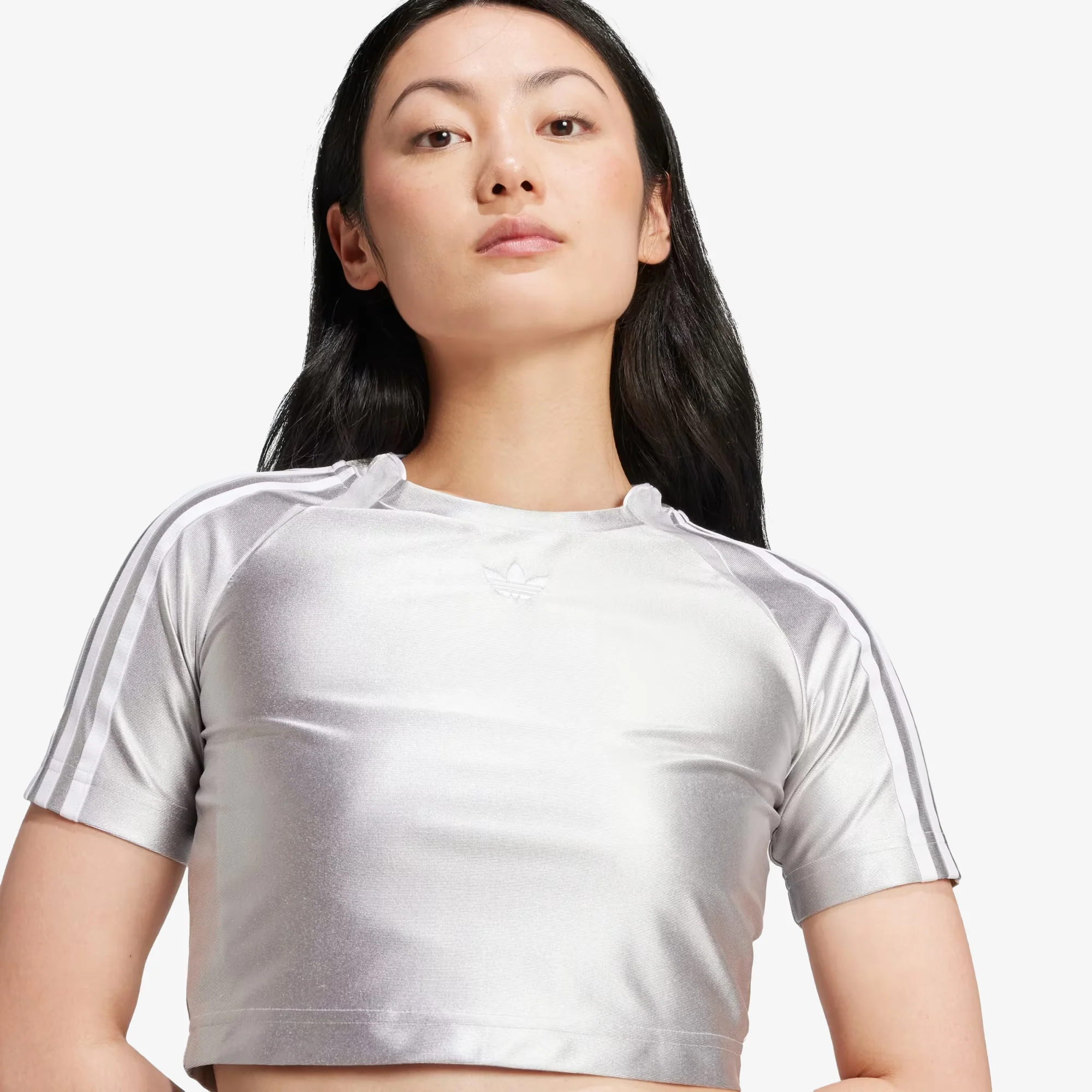 Adidas Originals | ADICOLOR TEAMGEIST BABY TEE { GREY TWO - Image 3