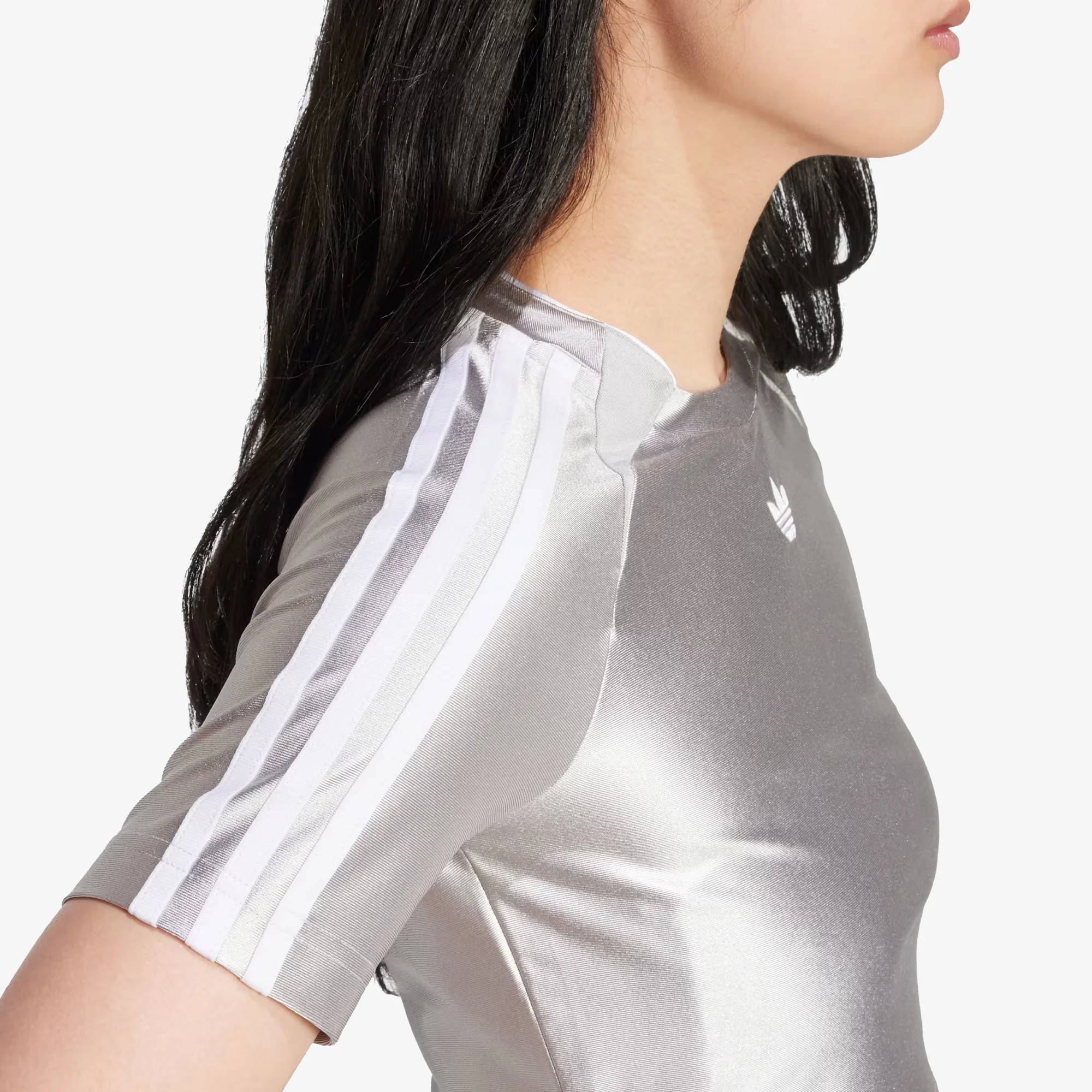 Adidas Originals | ADICOLOR TEAMGEIST BABY TEE { GREY TWO - Image 4