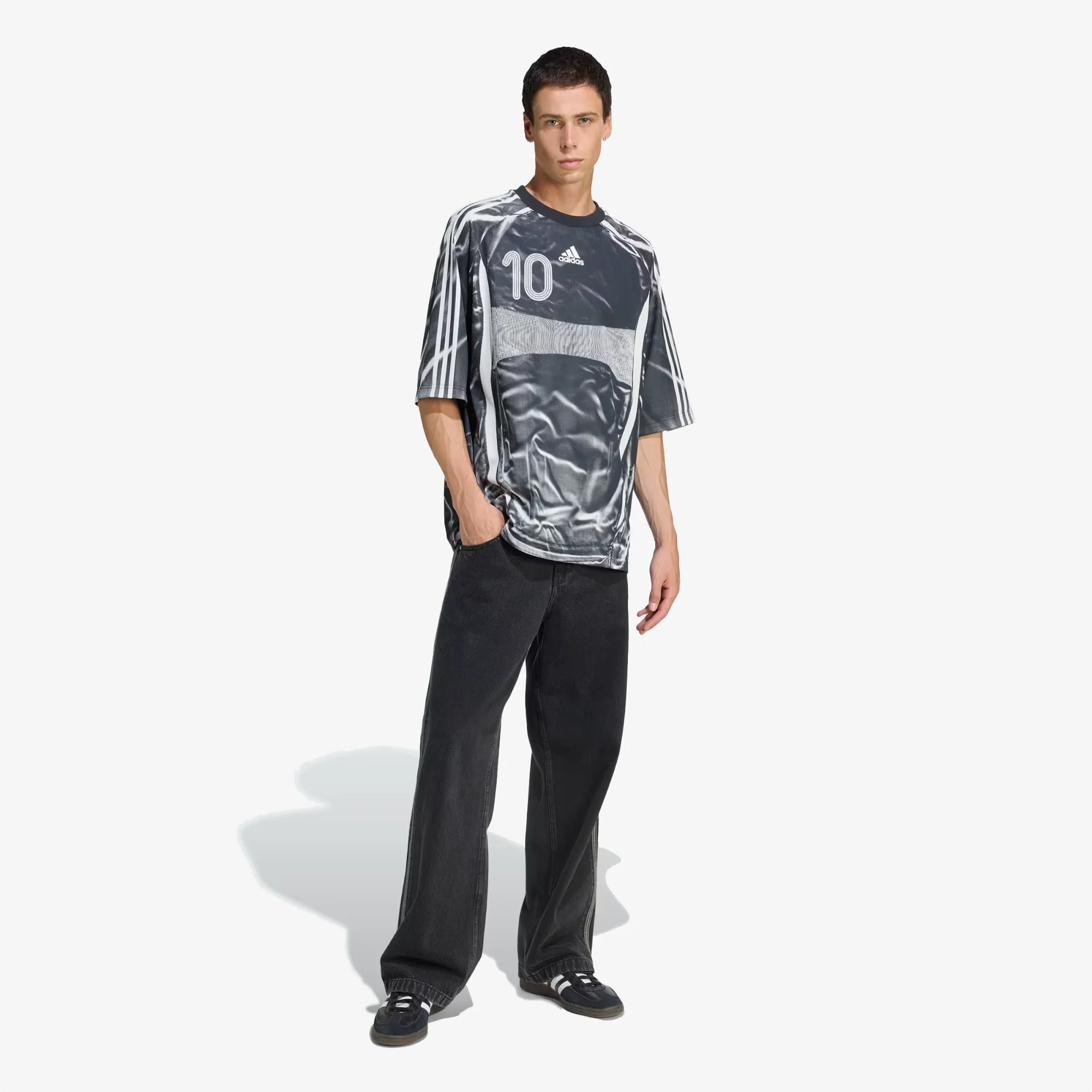 Adidas Originals | ADILENIUM SEASON 4 TEAMGEIST PRINTED JERSEY { BLACK - Image 6