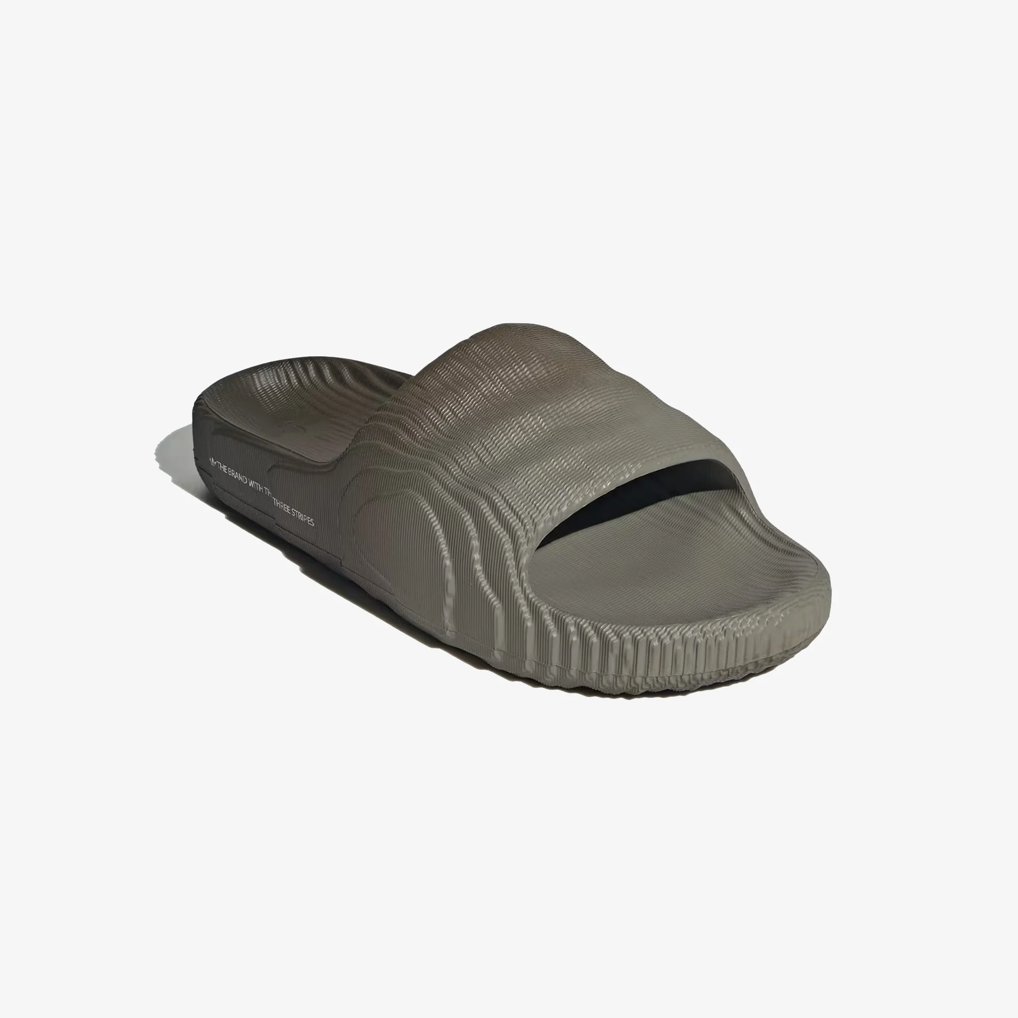 ADIDAS ORIGINALS | ADILETTE 22 SLIDES { SILVER PEBBLE/SHADOW OLIVE/OFF WHITE - Image 3