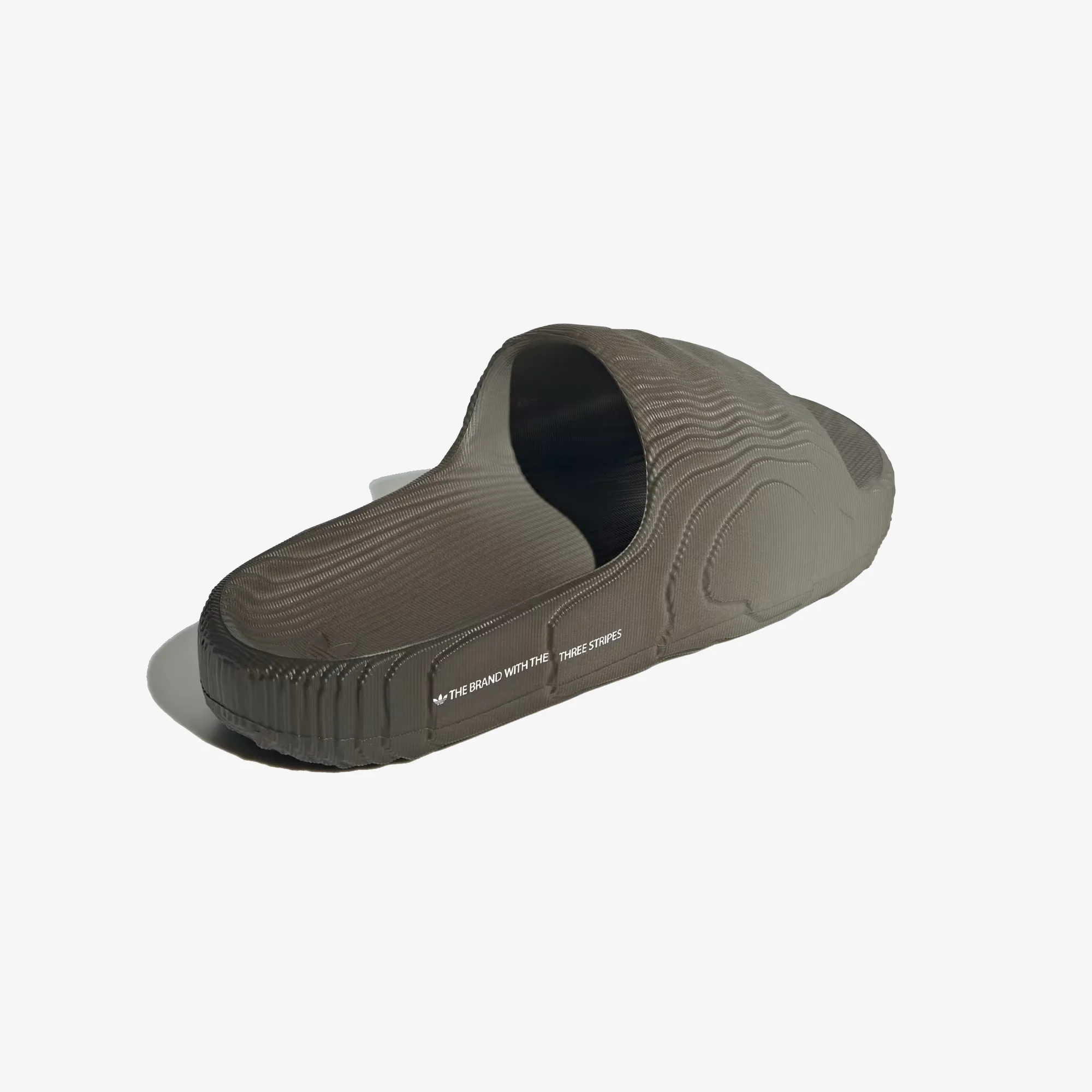 ADIDAS ORIGINALS | ADILETTE 22 SLIDES { SILVER PEBBLE/SHADOW OLIVE/OFF WHITE - Image 4