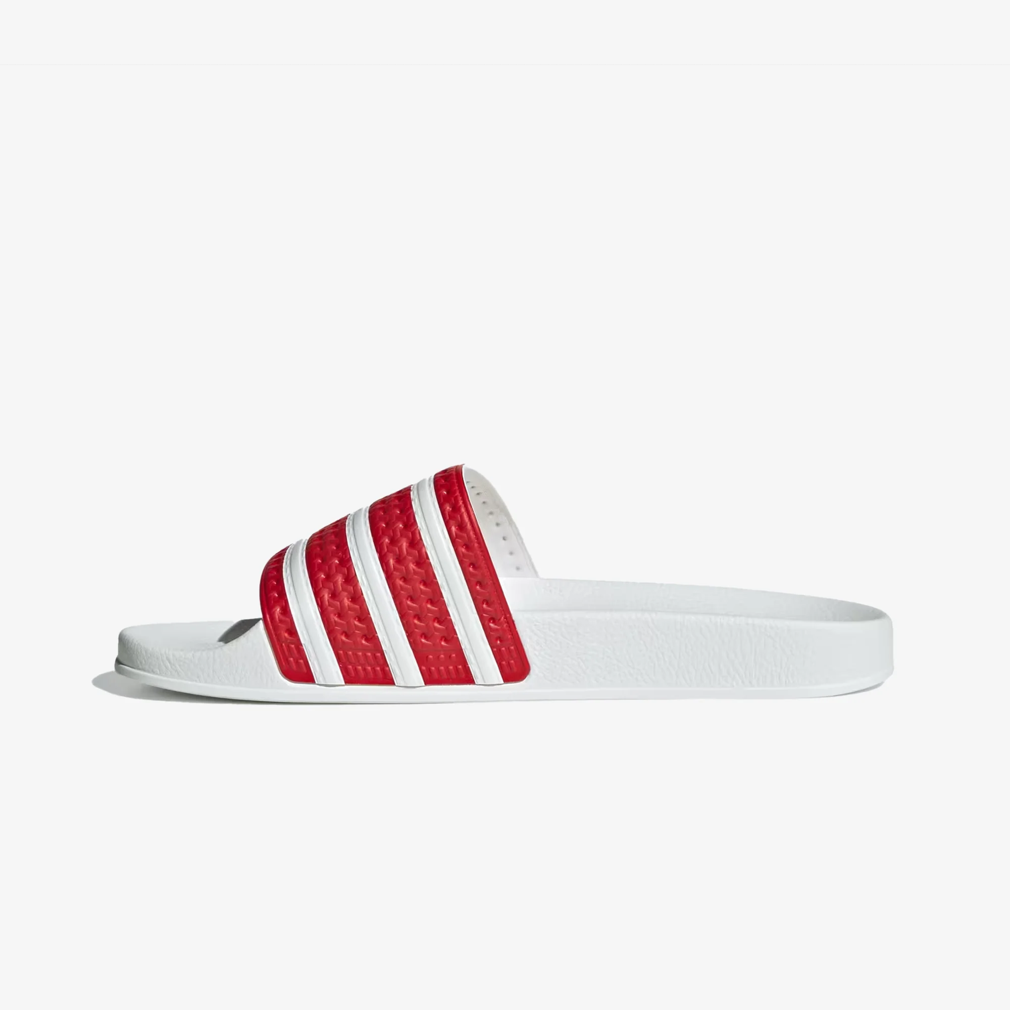 Adidas Originals | ADILETTE { BETTER SCARLET/WHITE - Image 3