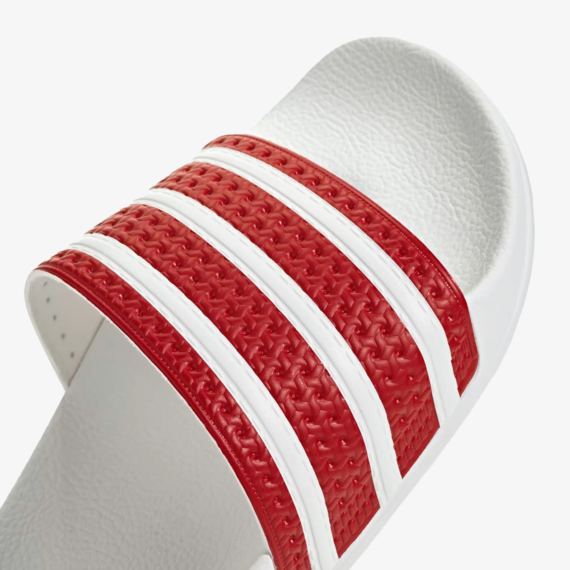 Adidas Originals | ADILETTE { BETTER SCARLET/WHITE - Image 6