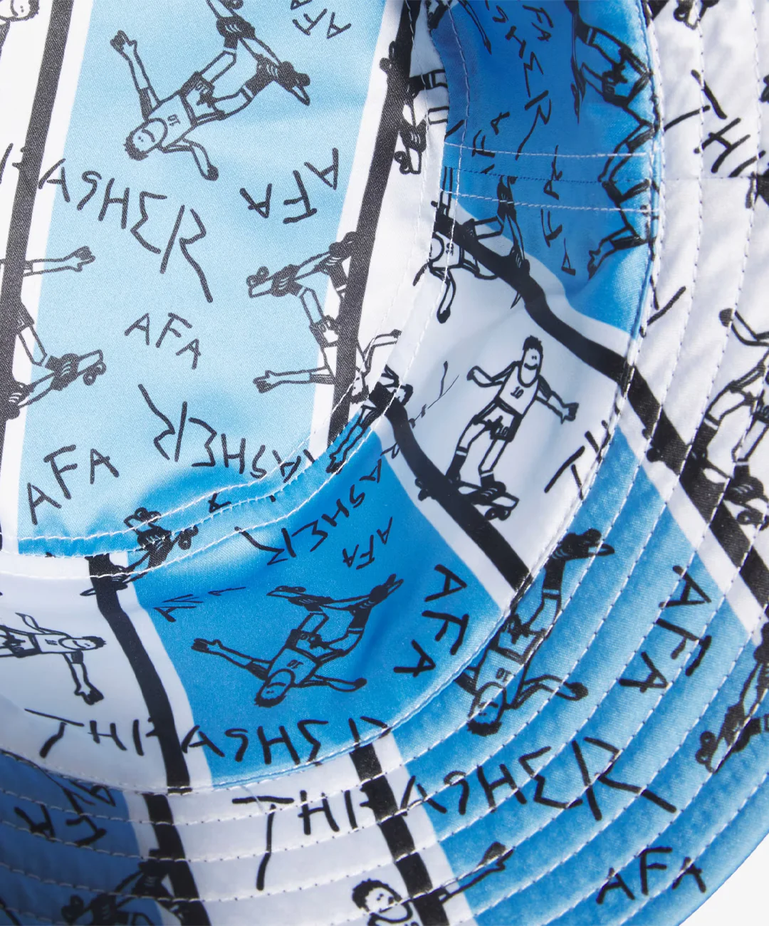 Adidas Originals | ARGENTINA x THRASHER BUCKET HAT { NIGHT NAVY/LIGHT BLUE - Image 4
