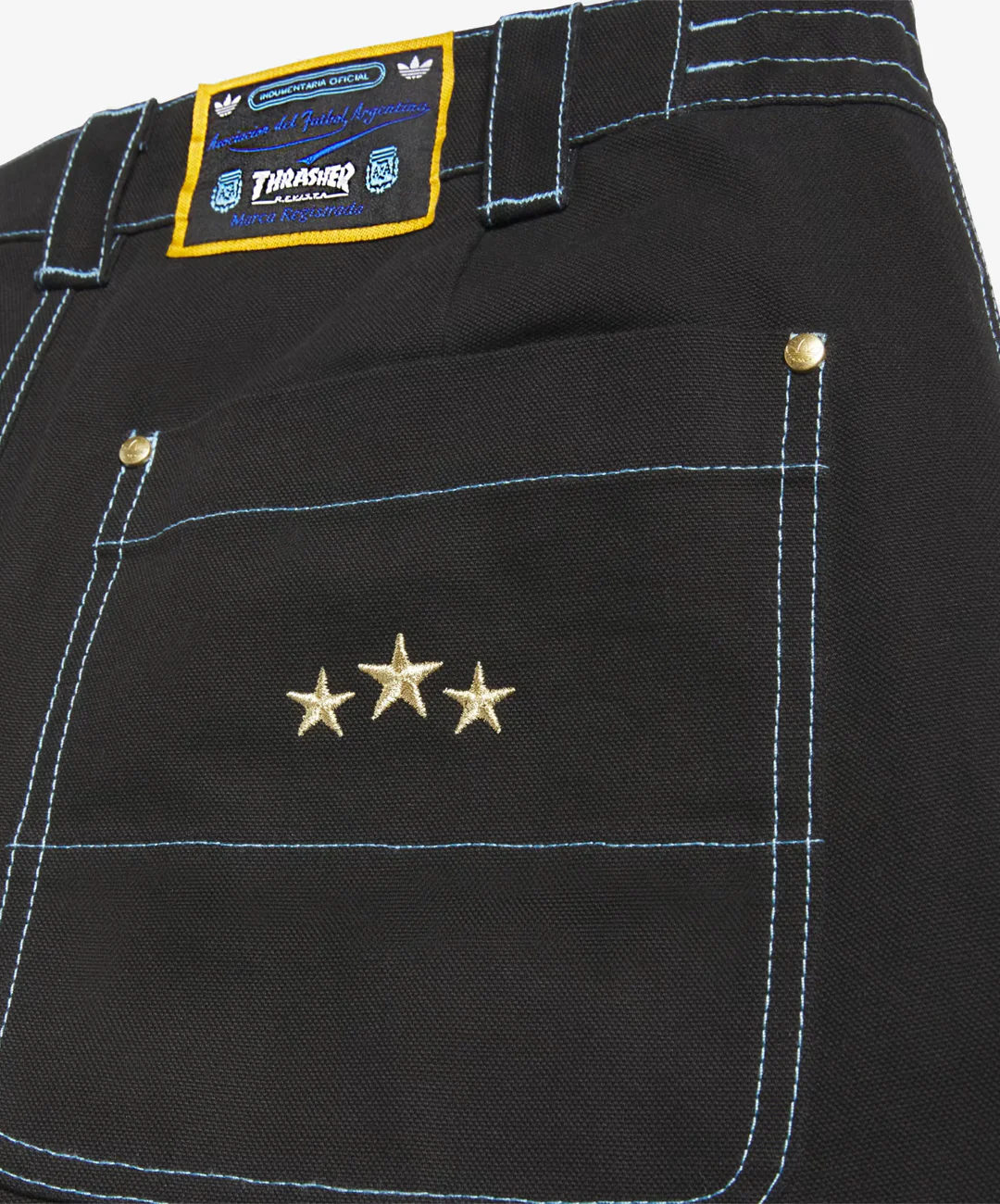 Adidas Originals | ARGENTINA x THRASHER CHINO { BLACK - Image 4