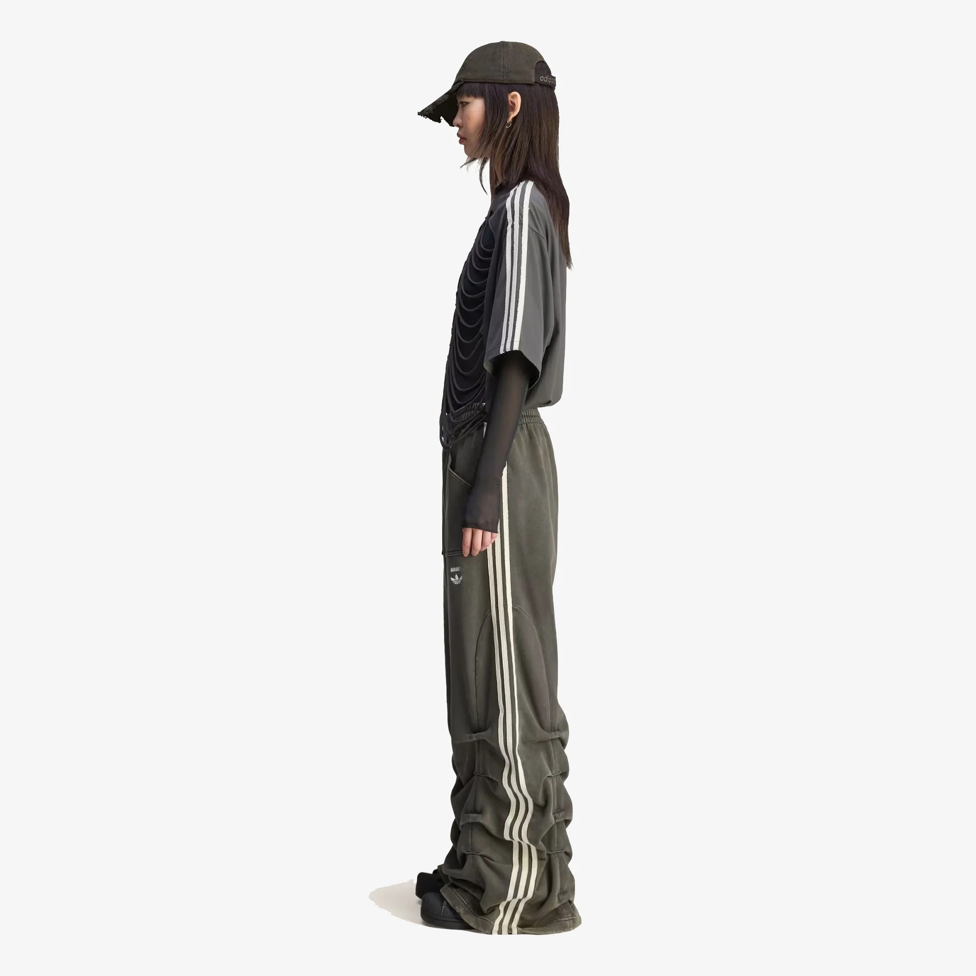 Adidas Originals | AVAVAV PLEATED TRACK PANTS { CARBON - Image 5