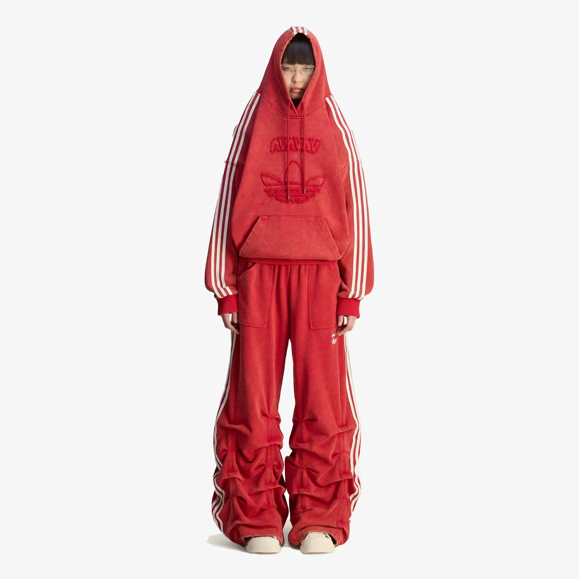 Adidas Originals | AVAVAV PLEATED TRACK PANTS { POWER RED - Image 6