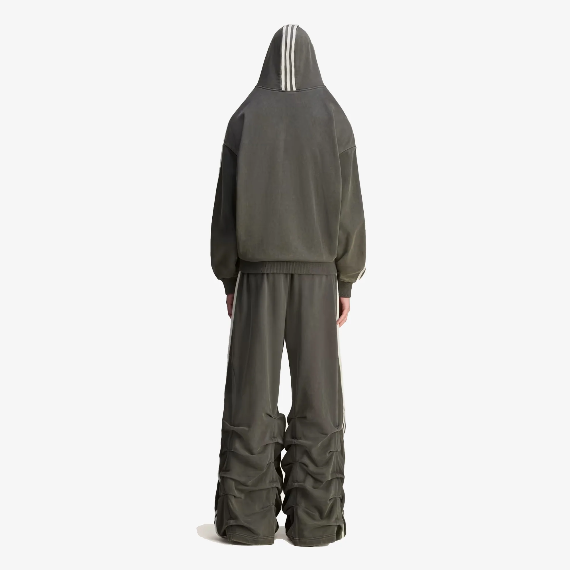 ADIDAS ORIGINALS | AVAVAV SHOULDERLESS HOODIE { CARBON - Image 8