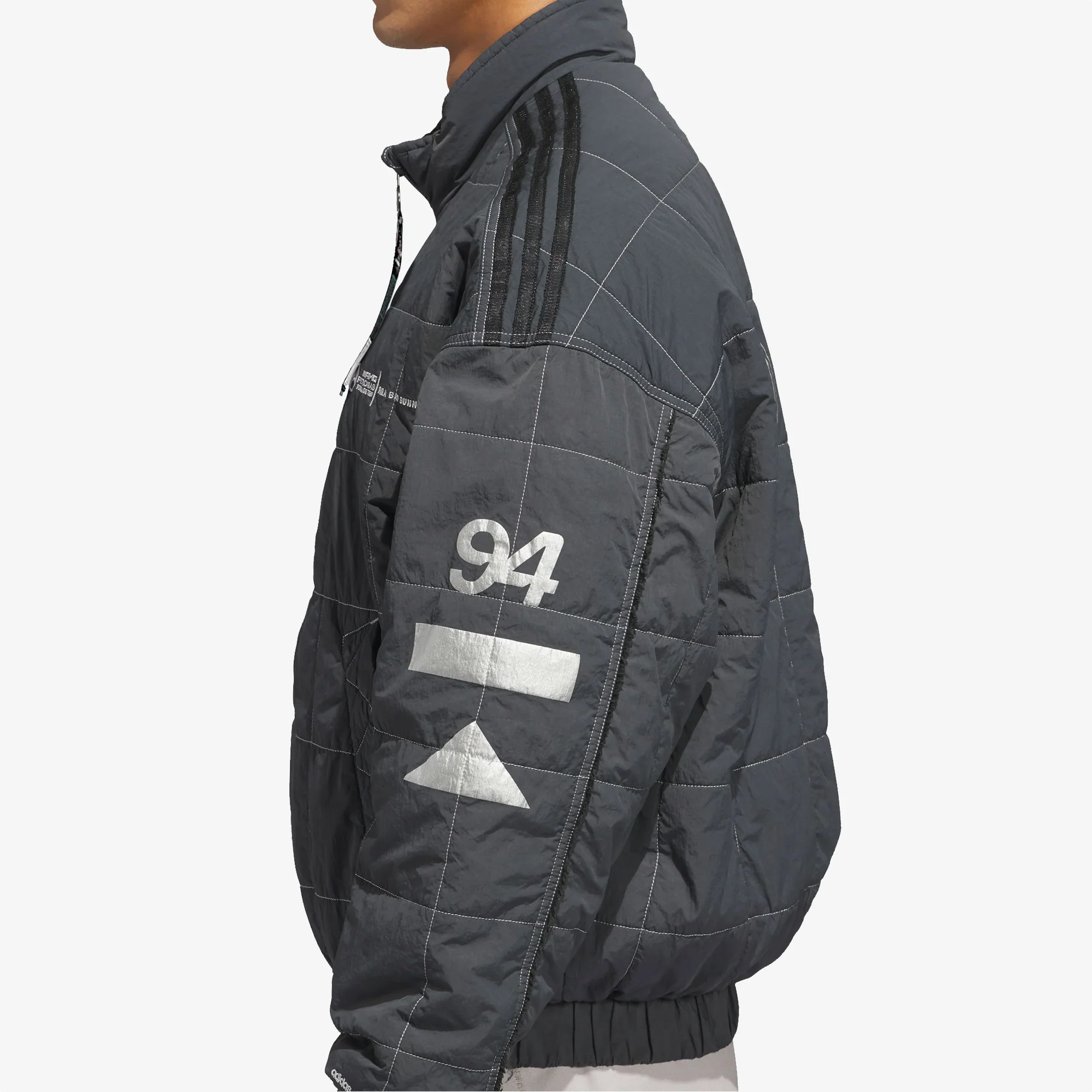 ADIDAS ORIGINALS | BAD BUNNY X MERCEDES - AMG PETRONAS FORMULA ONE TEAM JACKET { DGH SOLID GREY - Image 7
