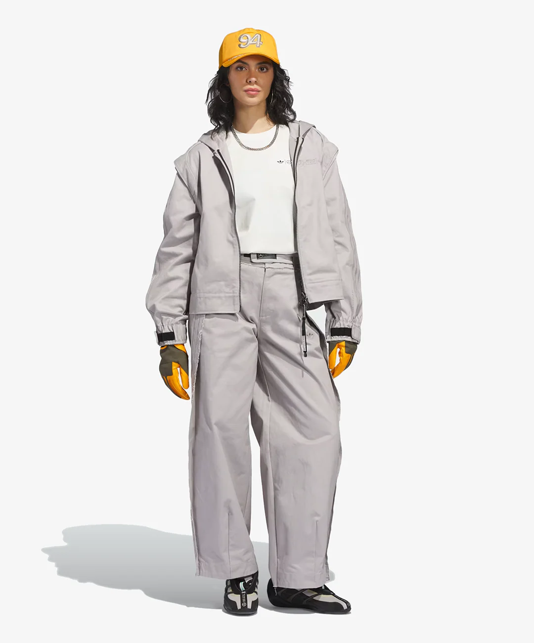 Adidas Originals | BAD BUNNY X MERCEDES - AMG PETRONAS FORMULA ONE TEAM RACE PANT { CLEAR GRANITE - Image 6