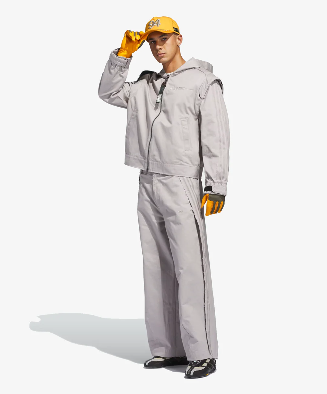 Adidas Originals | BAD BUNNY X MERCEDES - AMG PETRONAS FORMULA ONE TEAM RACE PANT { CLEAR GRANITE - Image 7