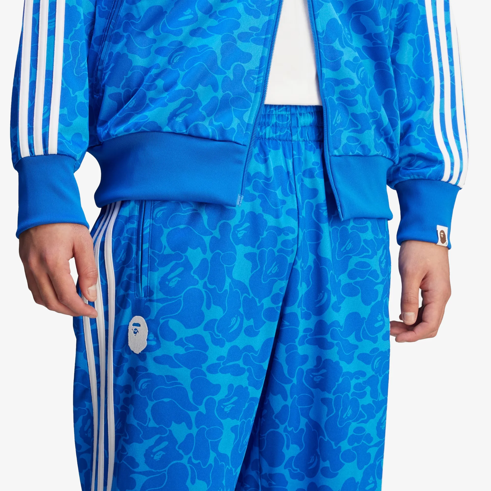 Adidas Originals | BAPE FIREBIRD TRACK PANTS { BLUE - Image 6