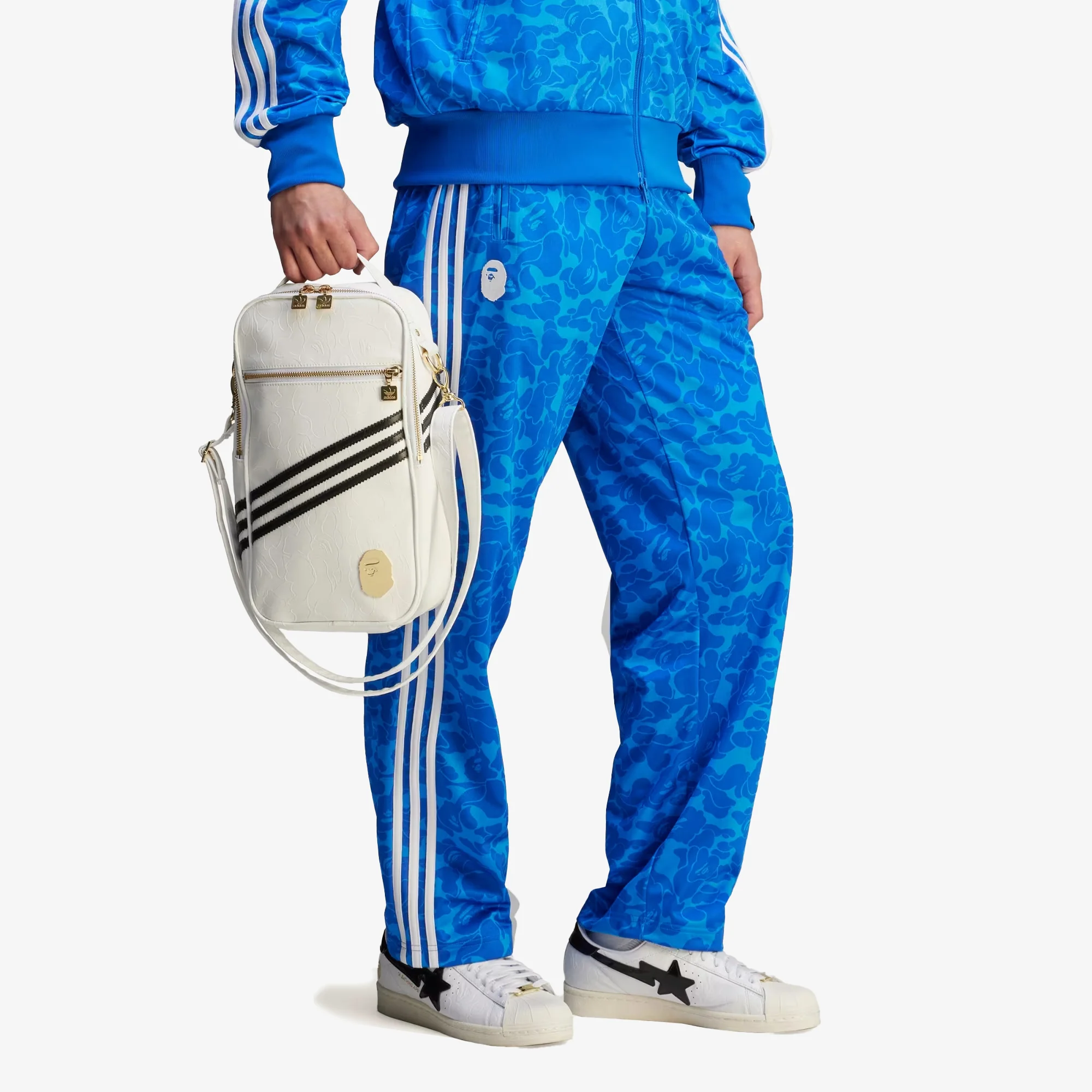 Adidas Originals | BAPE FIREBIRD TRACK PANTS { BLUE - Image 8