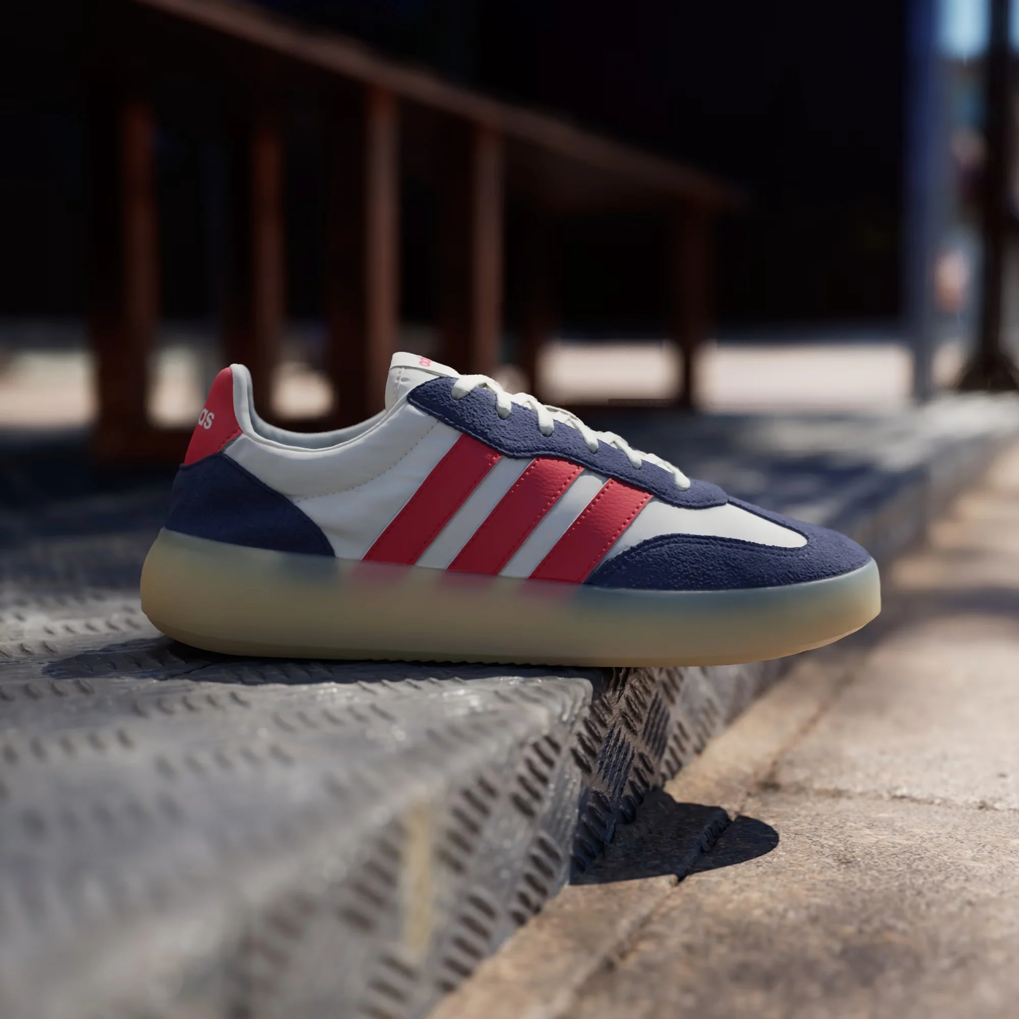 Adidas Originals | BARREDA DECODE { OFF WHITTE/PURE RUBY/DARK BLUE - Image 7