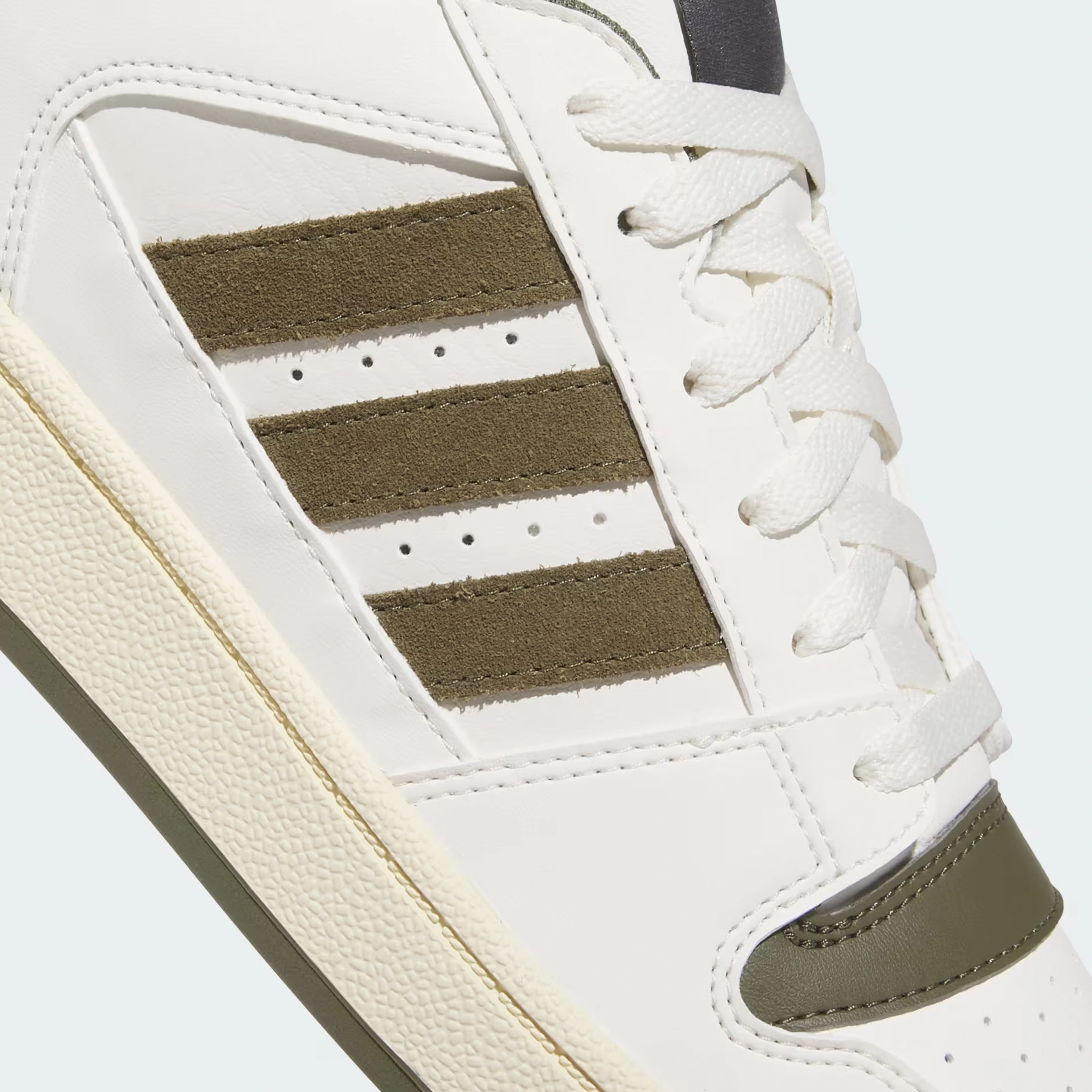 ADIDAS ORIGINALS | BREAK START { CORE WHITE/OLIVE STRATA - Image 5