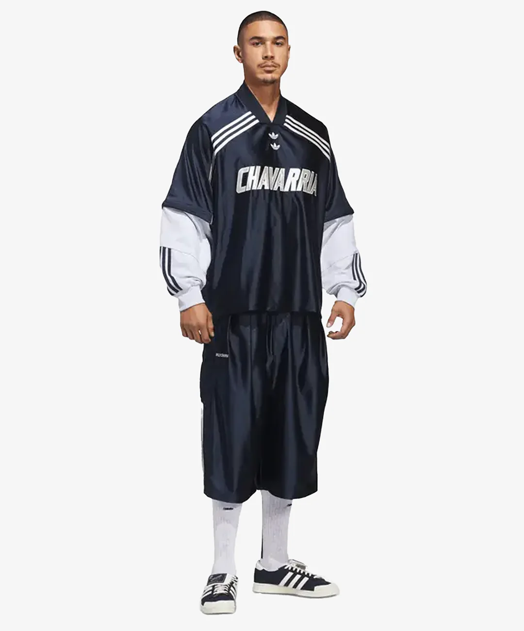 Adidas Originals | CHAVARRIA LS DAZZLE JERSEY { LEGEND INK/LIGHT GREY HEATHER - Image 6